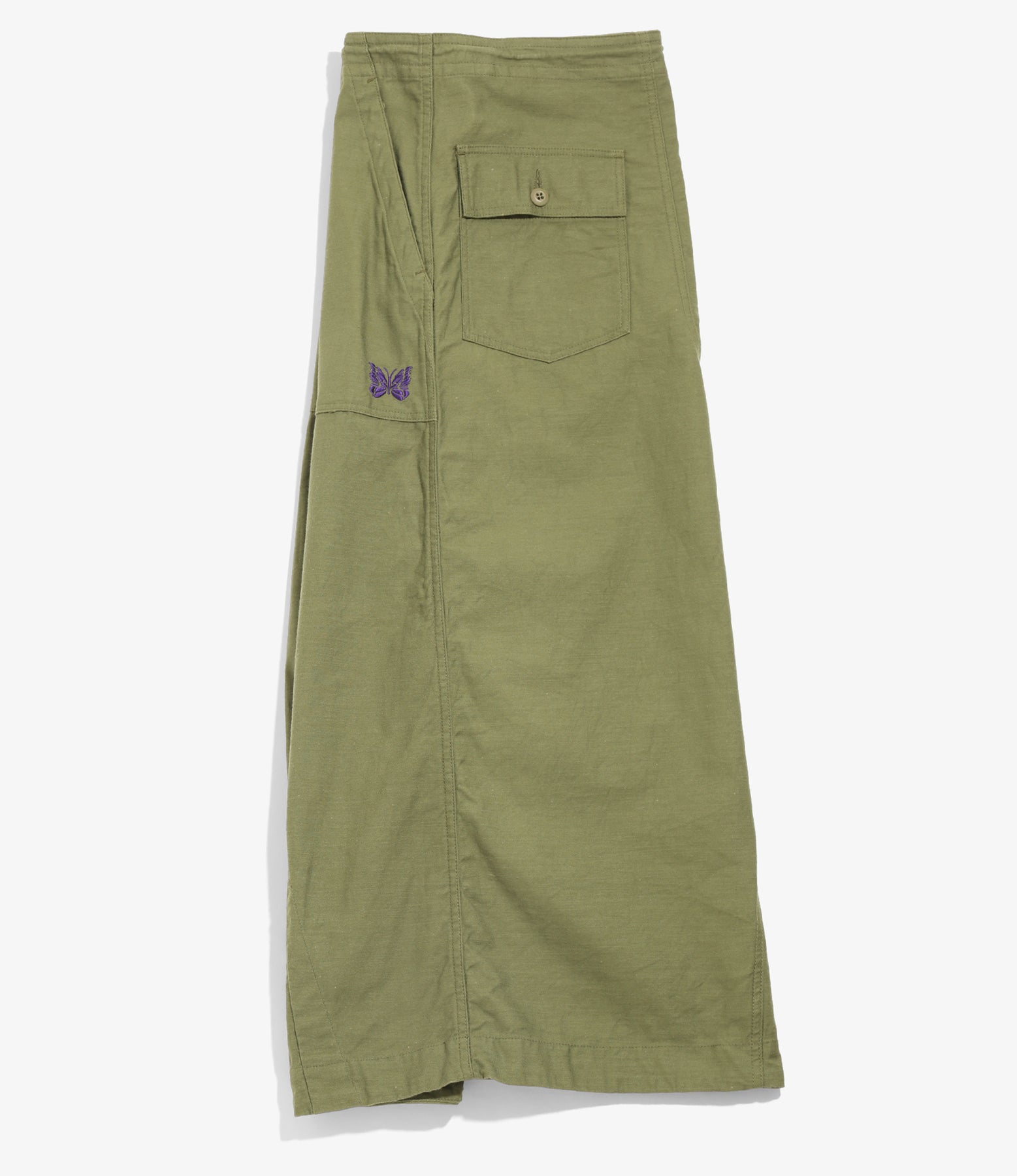 String Fatigue Skirt - Olive - Back Sateen