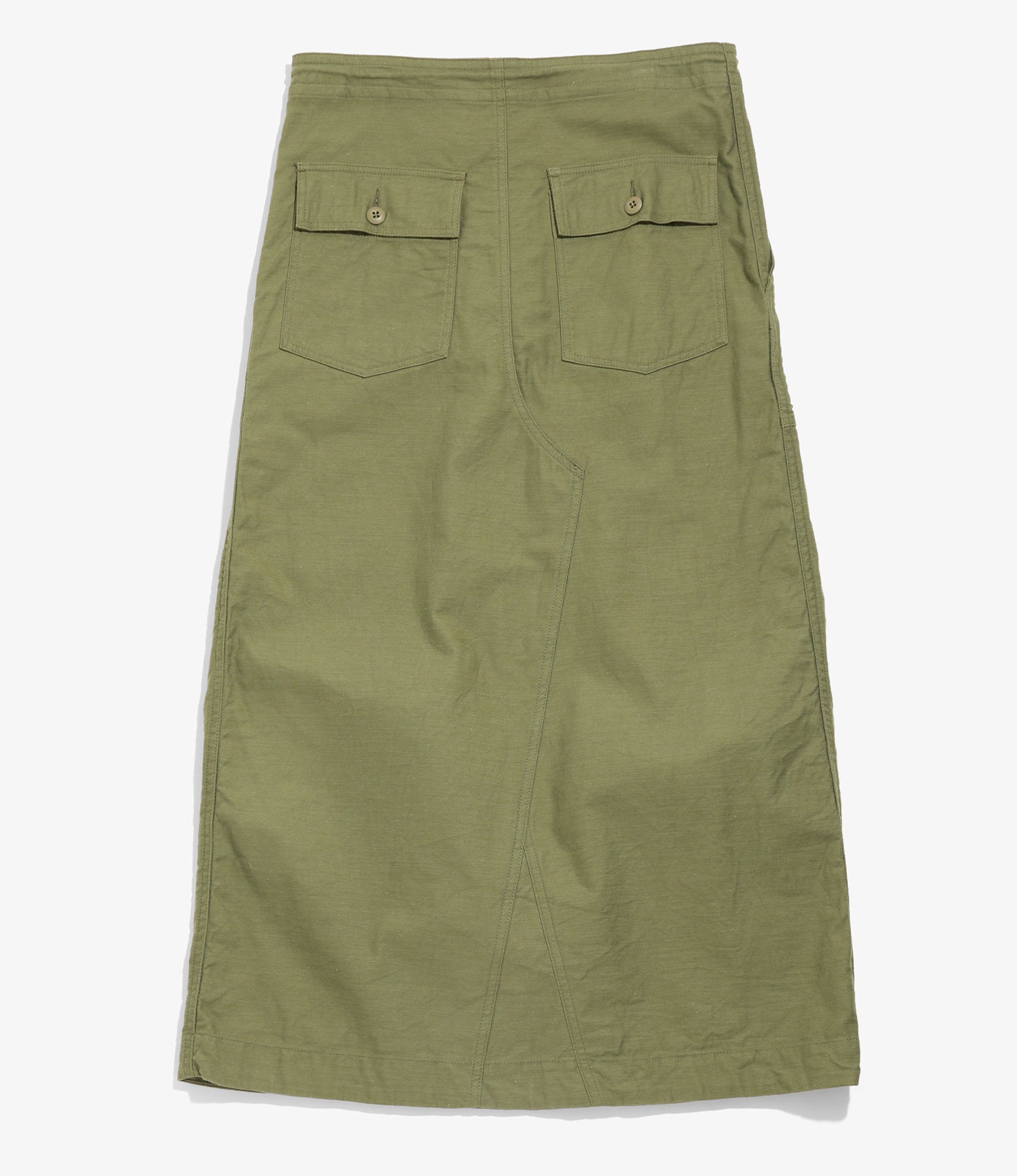 String Fatigue Skirt - Olive - Back Sateen