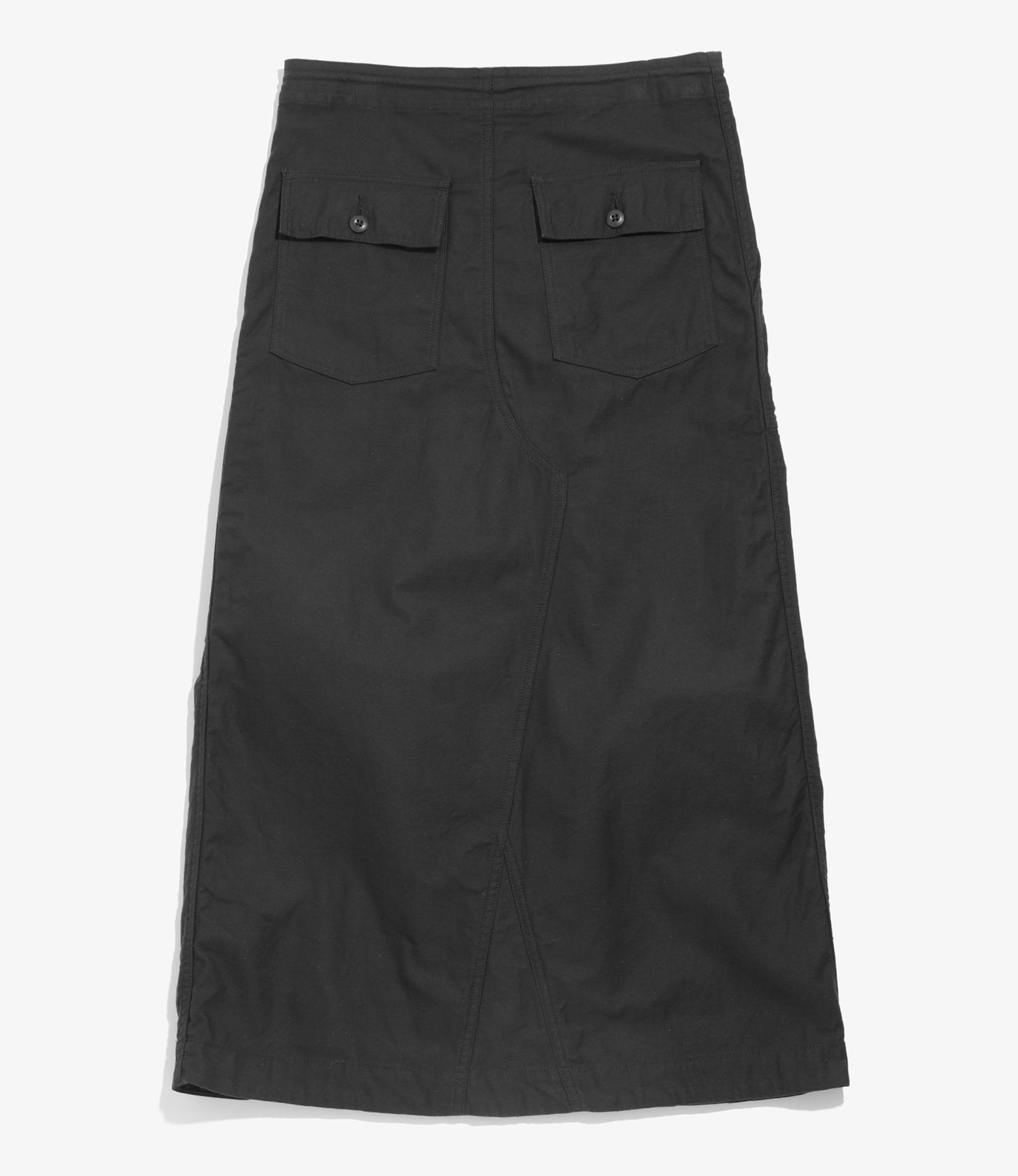 String Fatigue Skirt - Black - Back Sateen