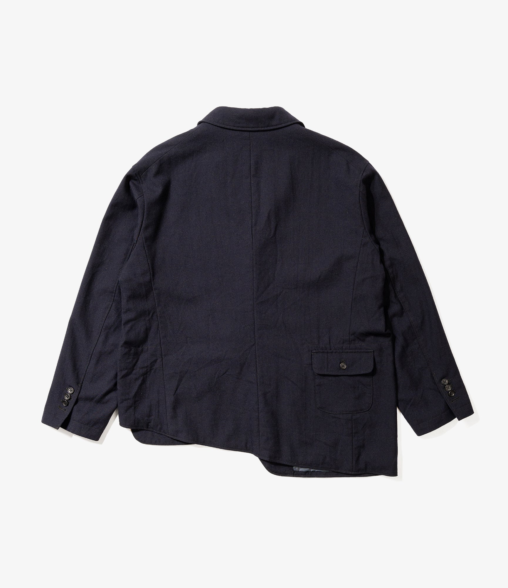 Slanted Jacket - Dark Navy Wool Uniform Serge