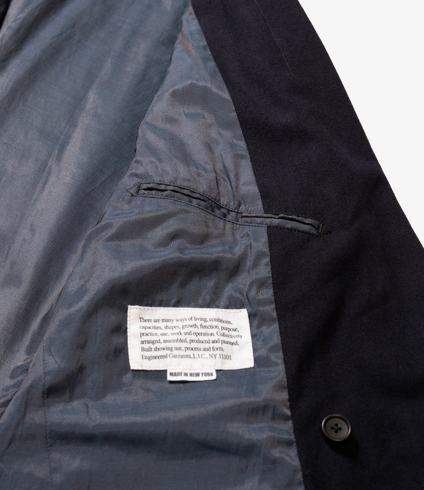 DBL Peak Jacket - Dark Navy Wool Uniform Serge