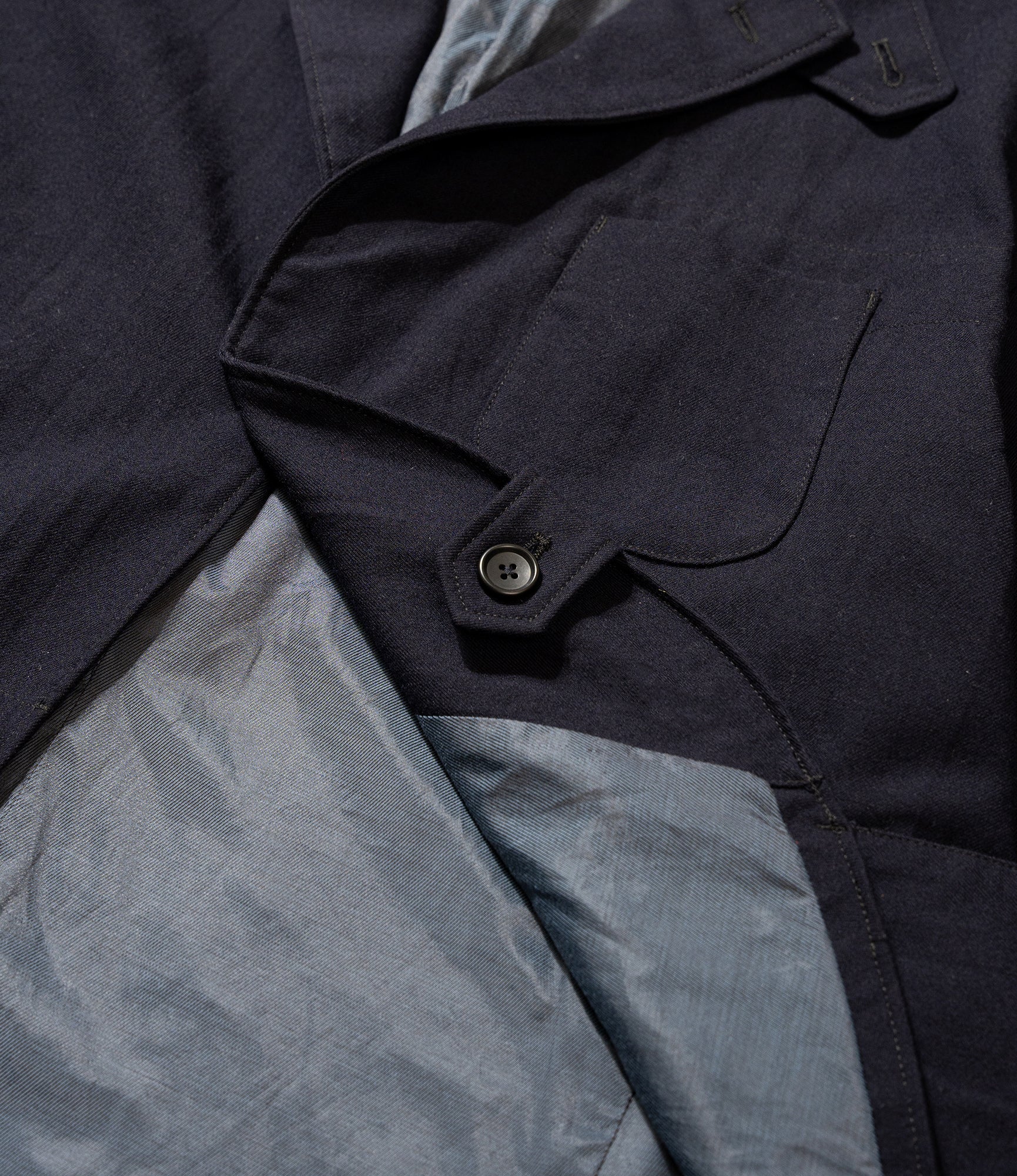 Slanted Jacket - Dark Navy Wool Uniform Serge