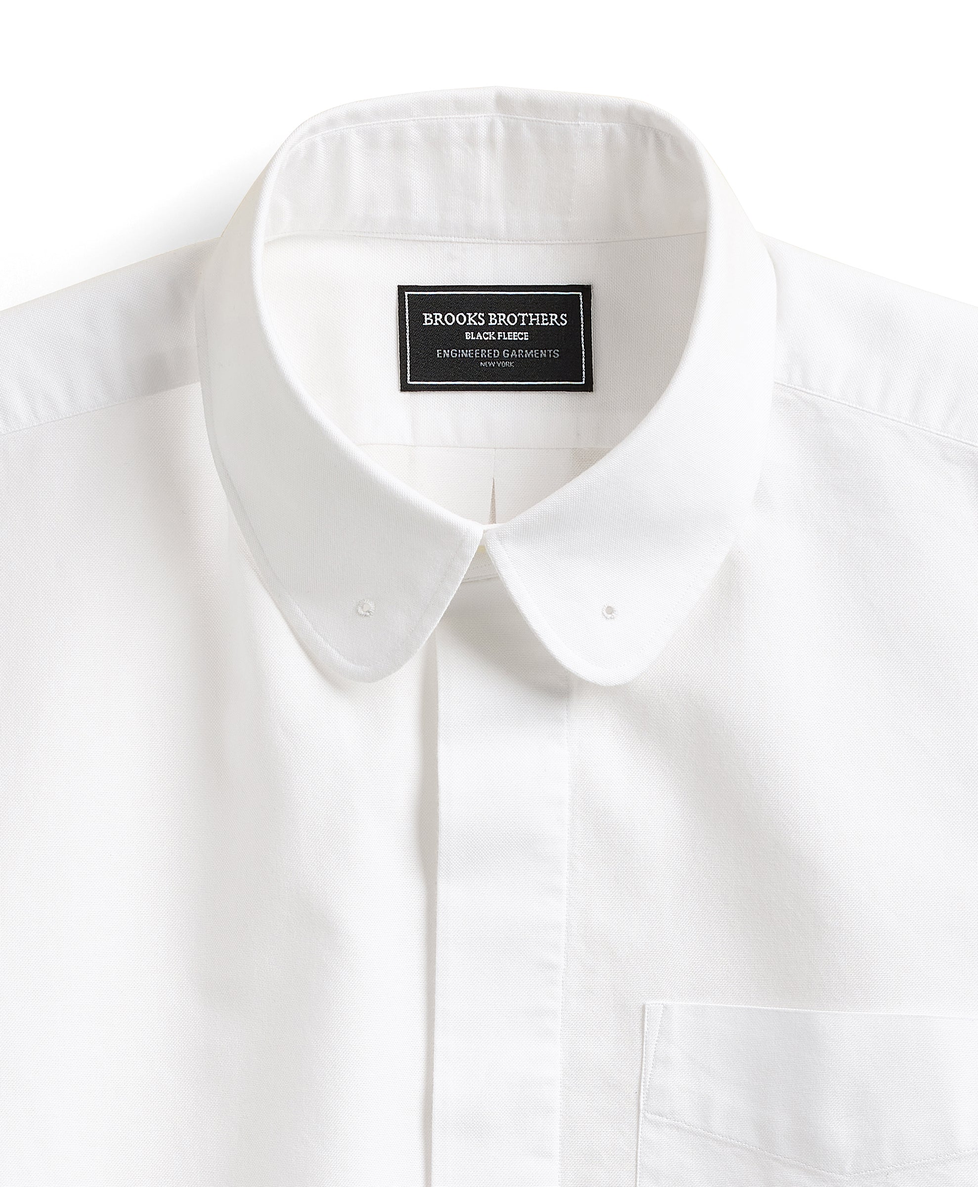 Engineered Garments x Brooks Brothers - Oversized Rounded Collar Pinhole Shirt - White Oxford