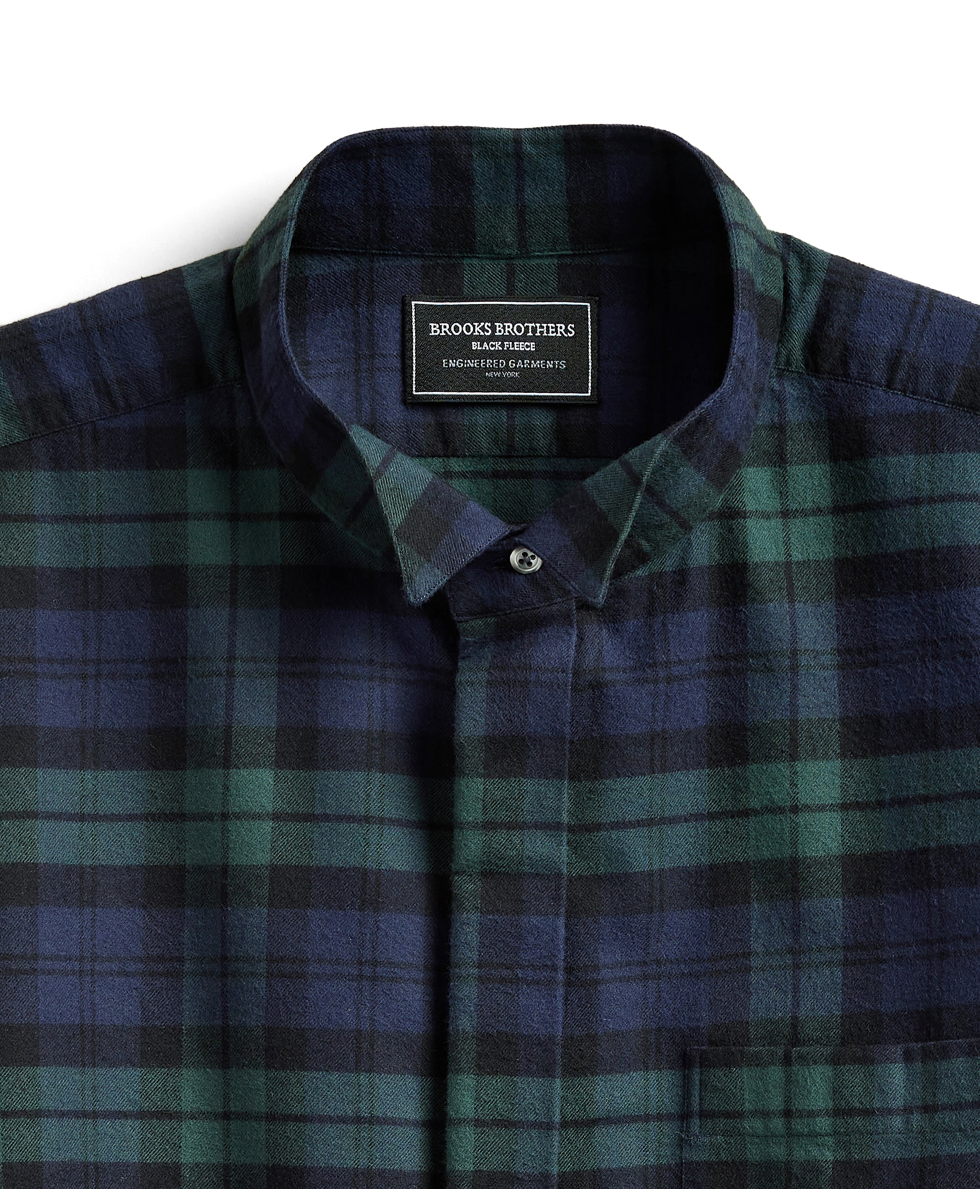 EG x Brooks Brothers - Oversized Wing Collar Shirt - Blackwatch Flannel