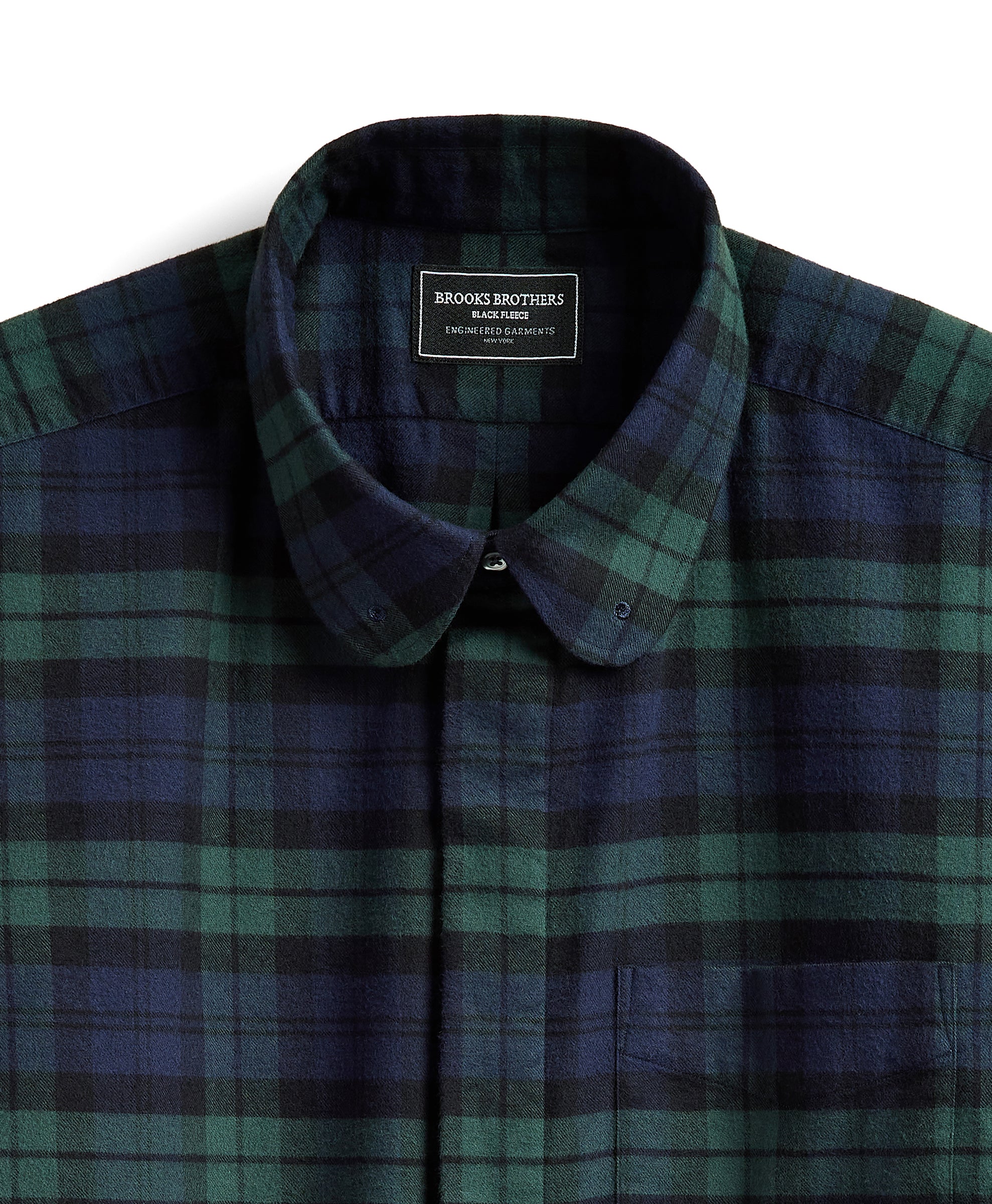 Engineered Garments x Brooks Brothers - Oversized Rounded Collar Pinhole Shirt - Blackwatch Flannel