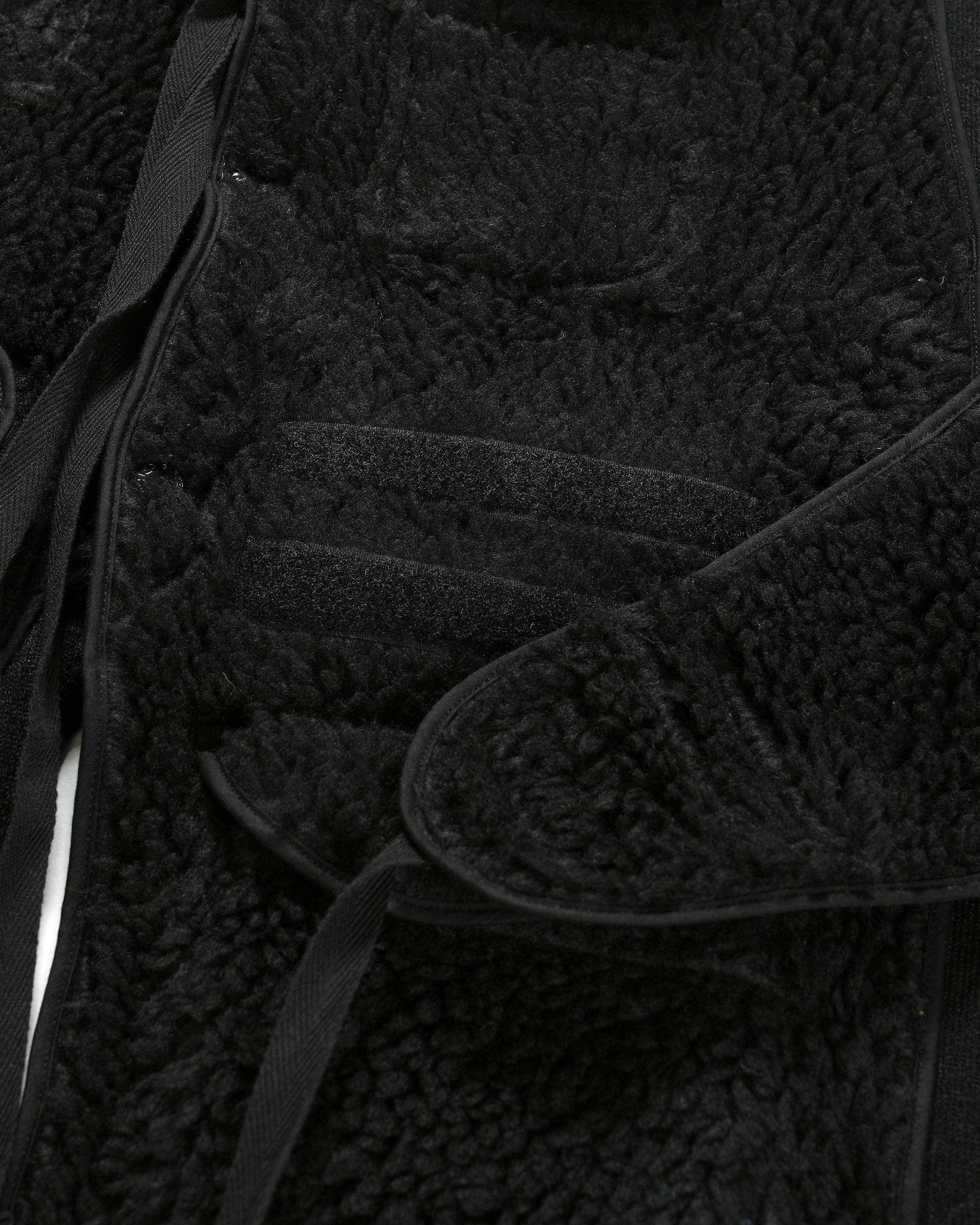 Liner Vest - Black Polyester Shearling