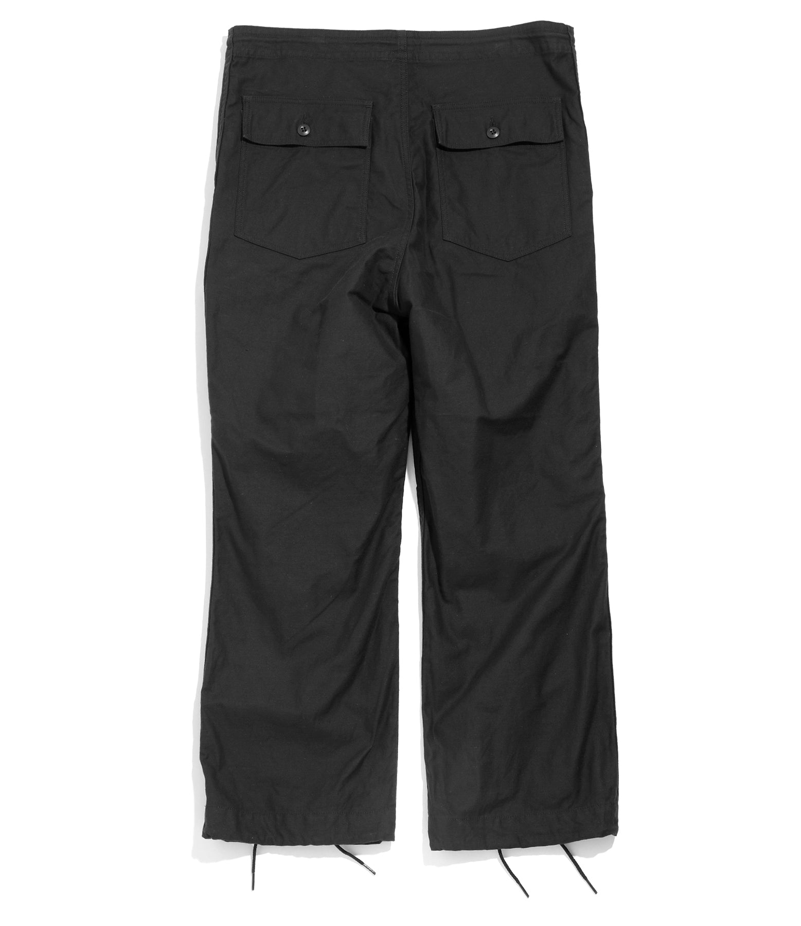 String Fatigue Pant - Black - Back Sateen