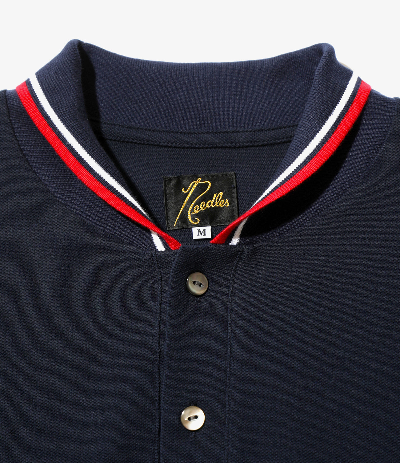 Shawl Collar S/S Polo - Navy - Cotton Pique