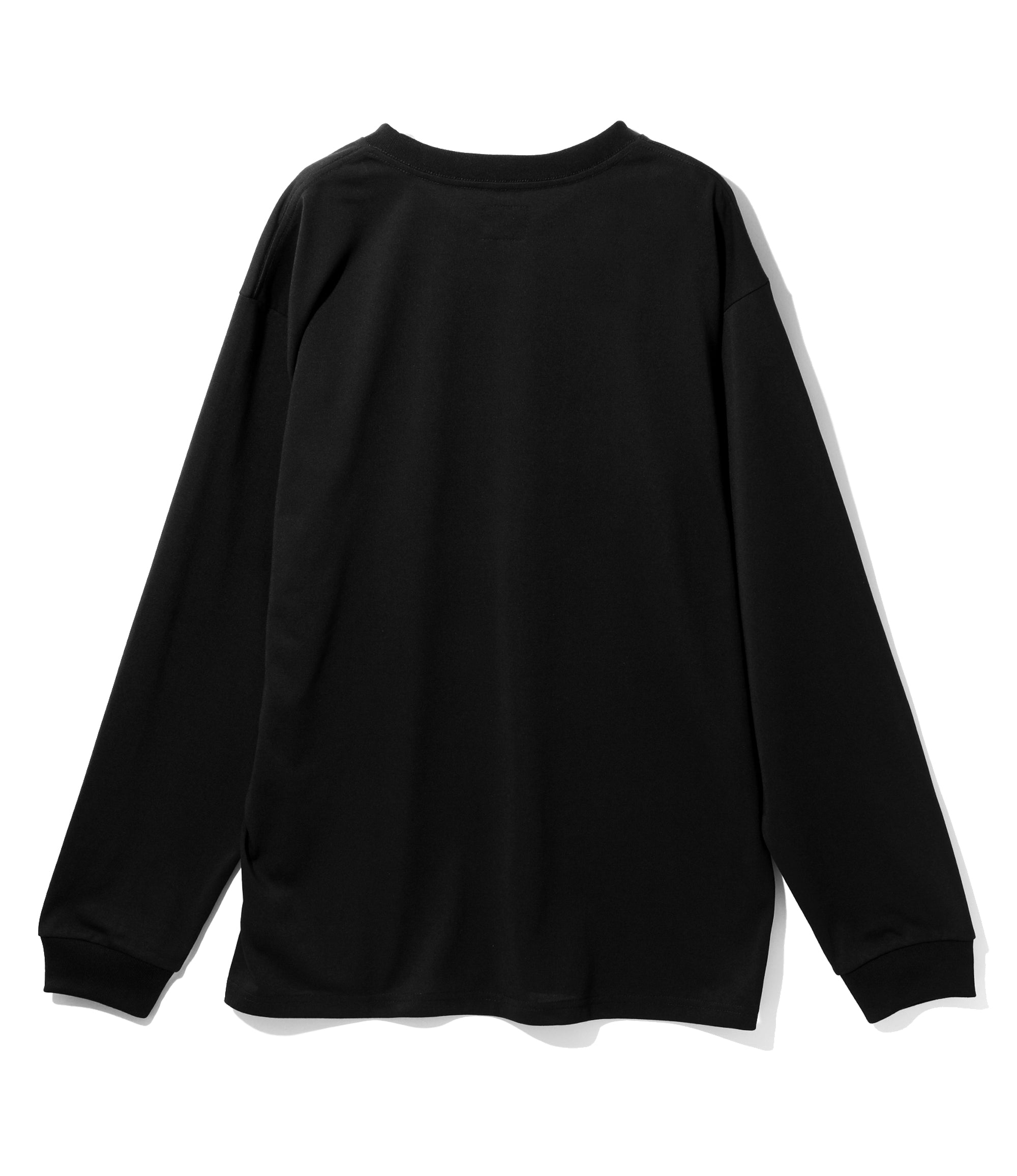 L/S Crew Neck Tee - Black - Poly Jersey