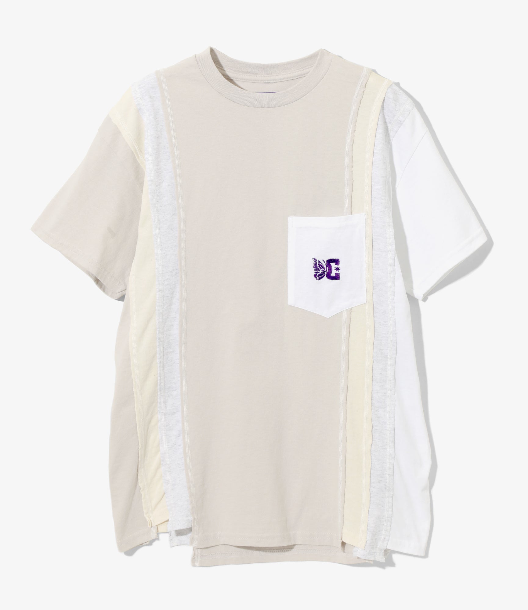Needles x DC Shoes - 7 Cuts S/S Tee - Ivory - Solid / Fade