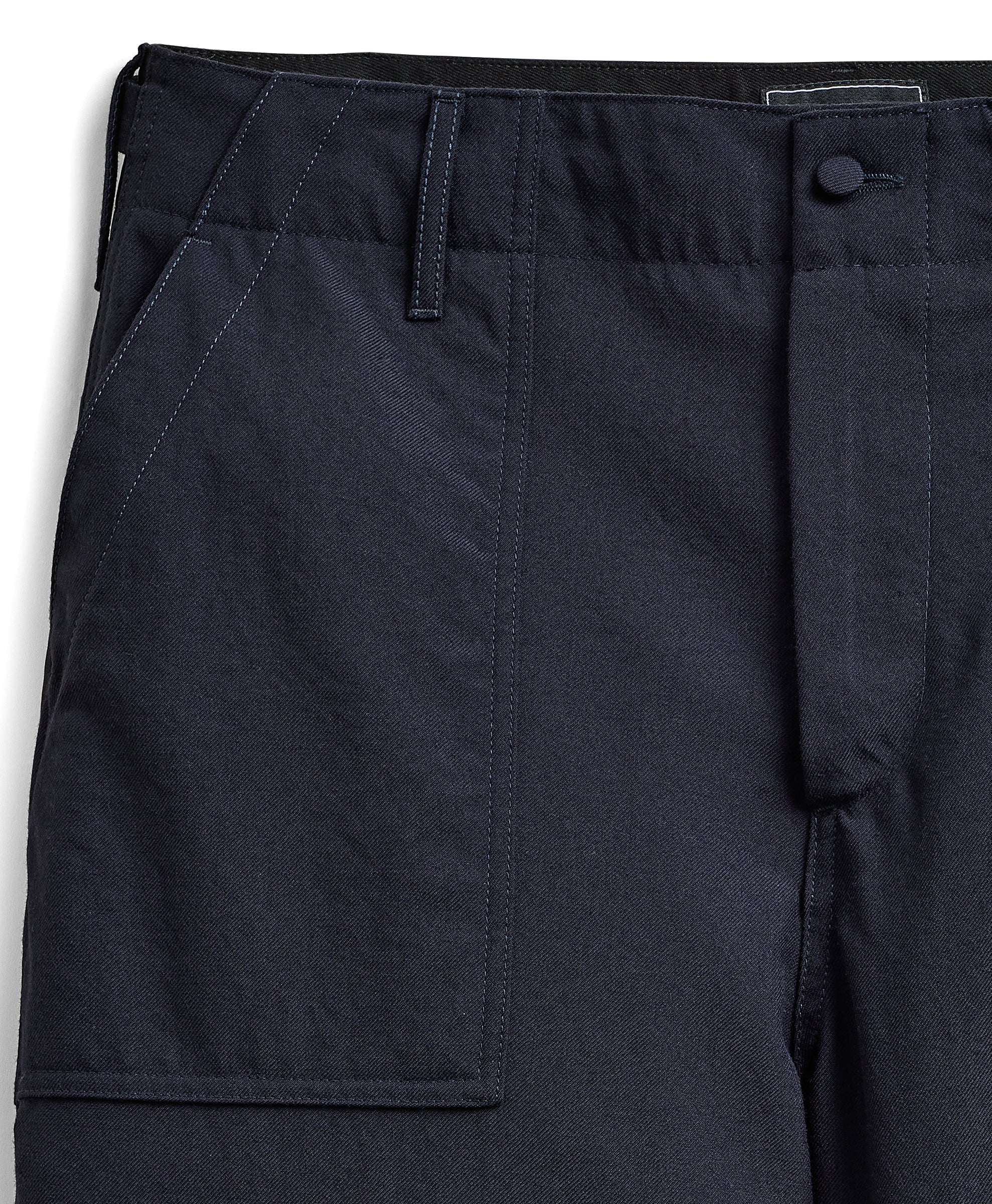 Engineered Garments x Brooks Brothers - Oversized Side Stripe Wide Fatigue Pant - Navy Wool