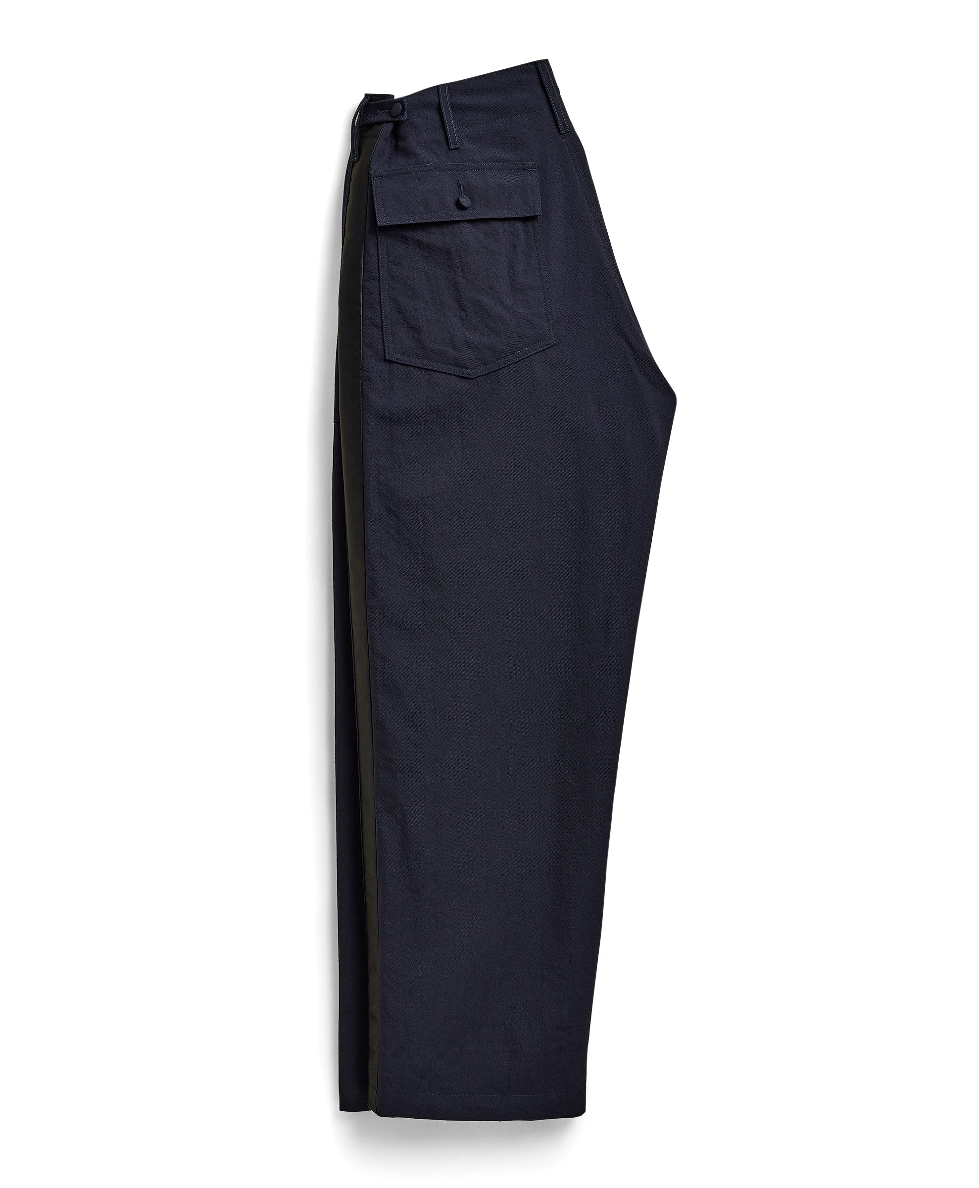Engineered Garments x Brooks Brothers - Oversized Side Stripe Wide Fatigue Pant - Navy Wool