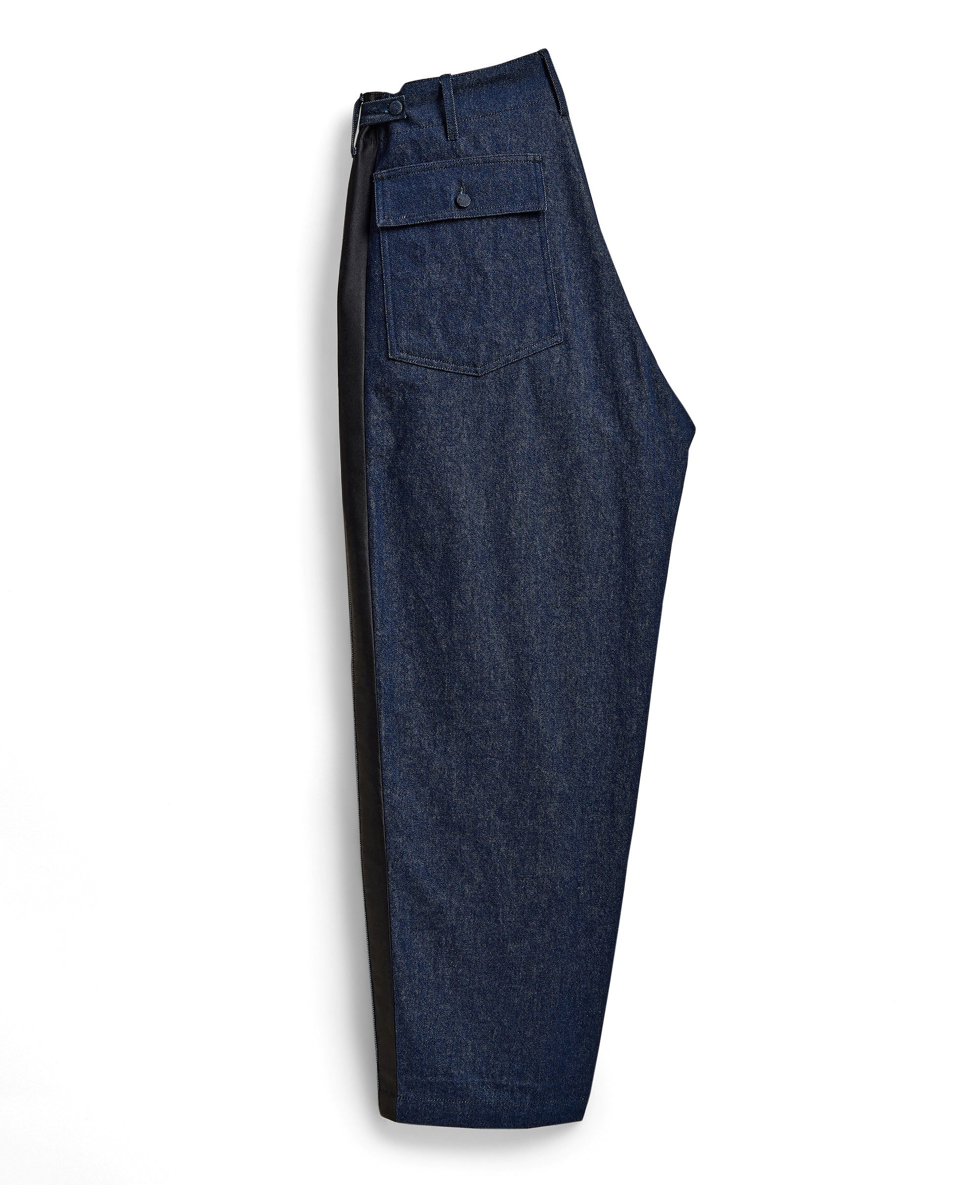 Engineered Garments x Brooks Brothers - Oversized Side Stripe Wide Fatigue Pant - Denim