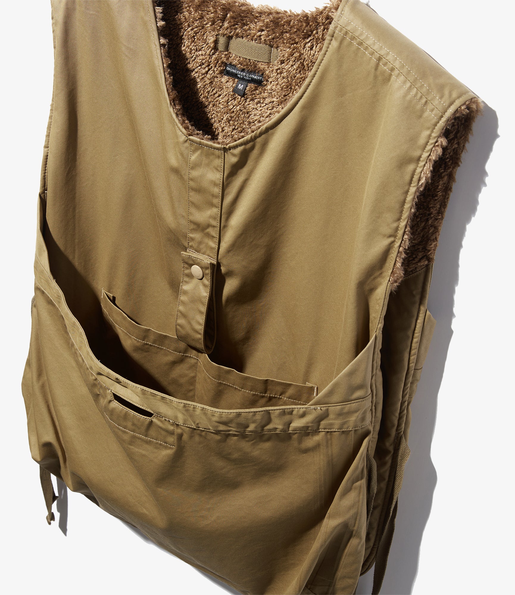 Newsboy Vest - Khaki Coated Nyco Twill