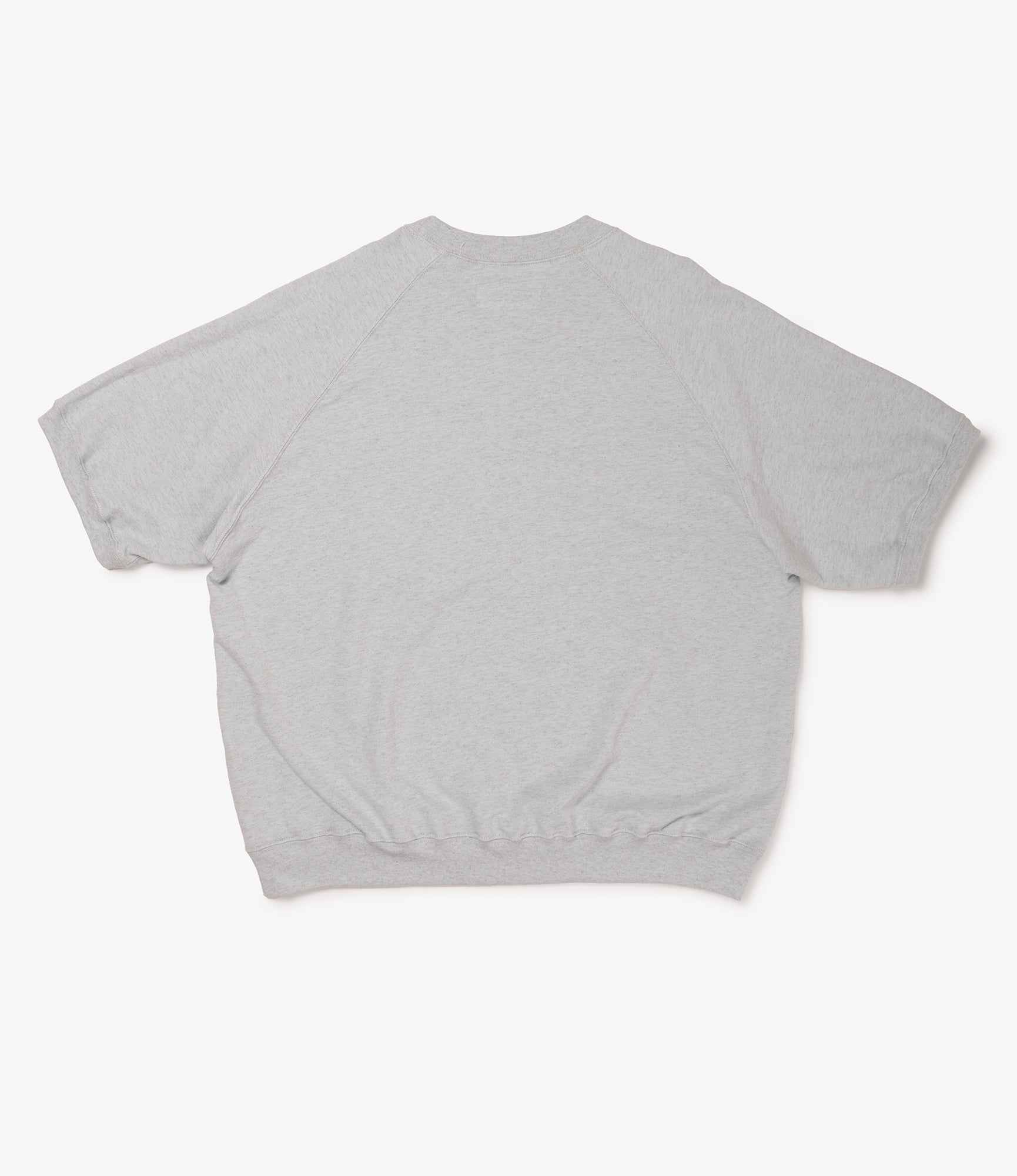 Short Sleeve Crew - Lt.Blue Cotton French Terry
