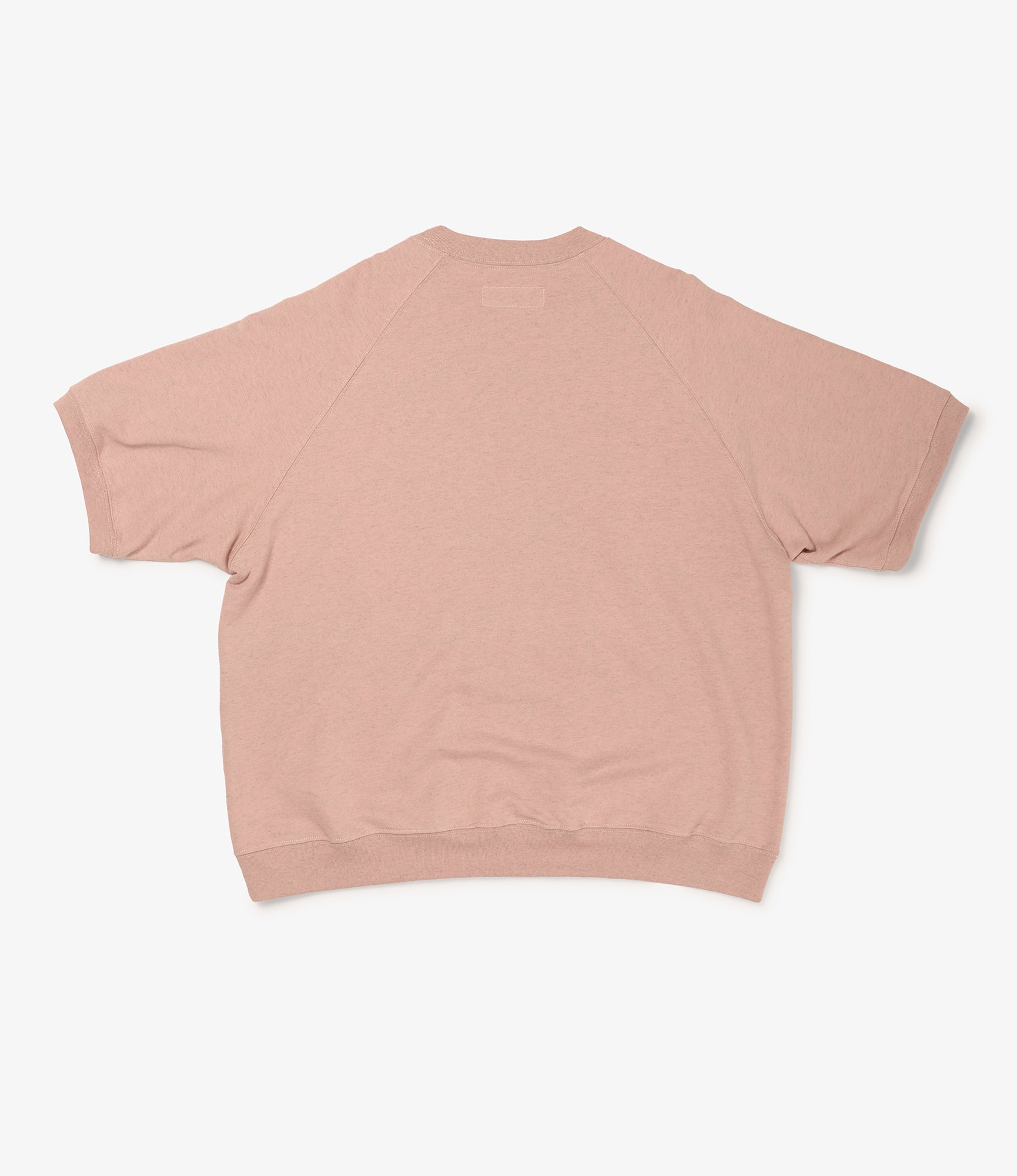 Short Sleeve Crew - Pink Cotton French Terry