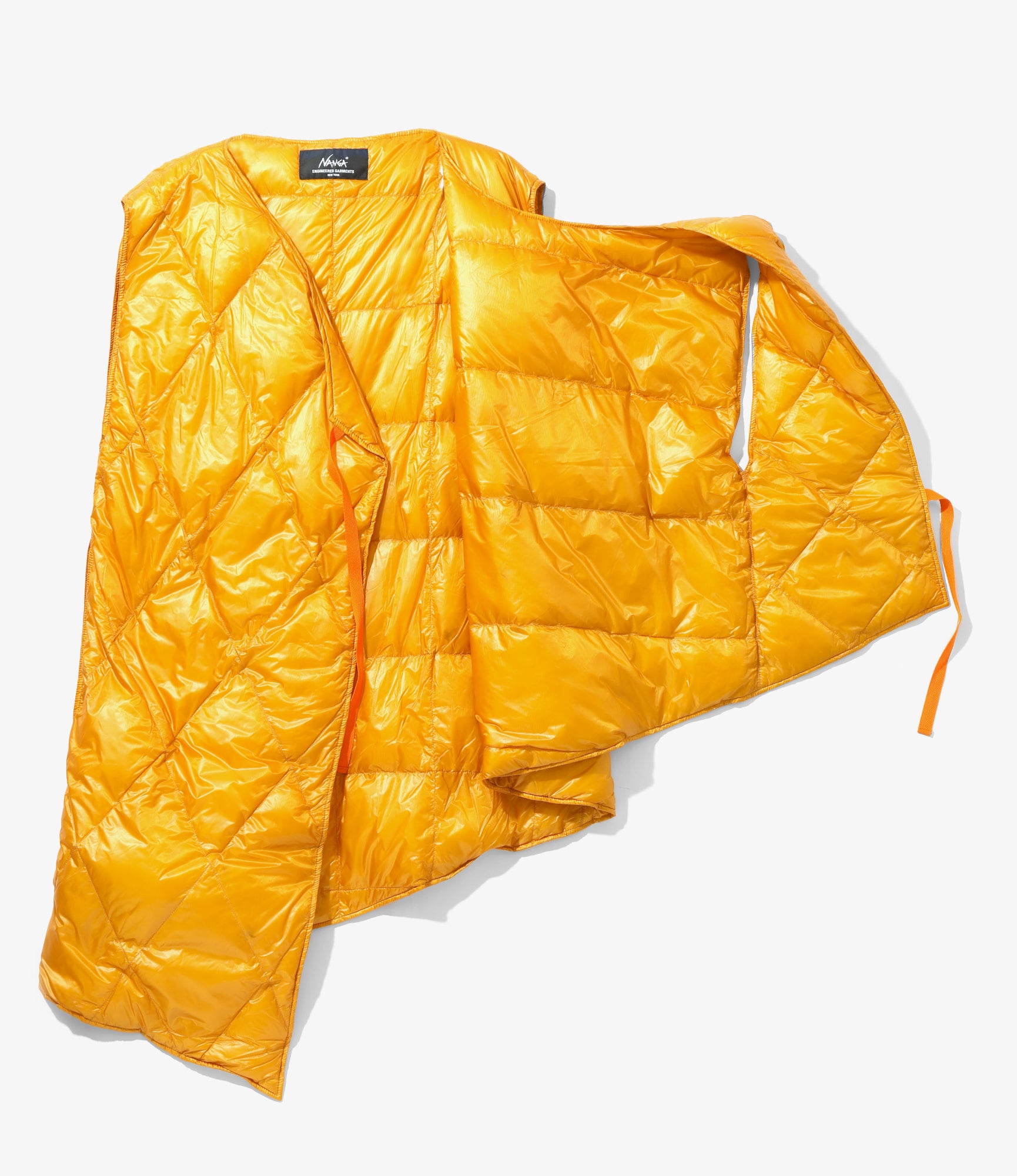 Engineered Garments x Nanga - Wrap Vest - Yellow -Nylon