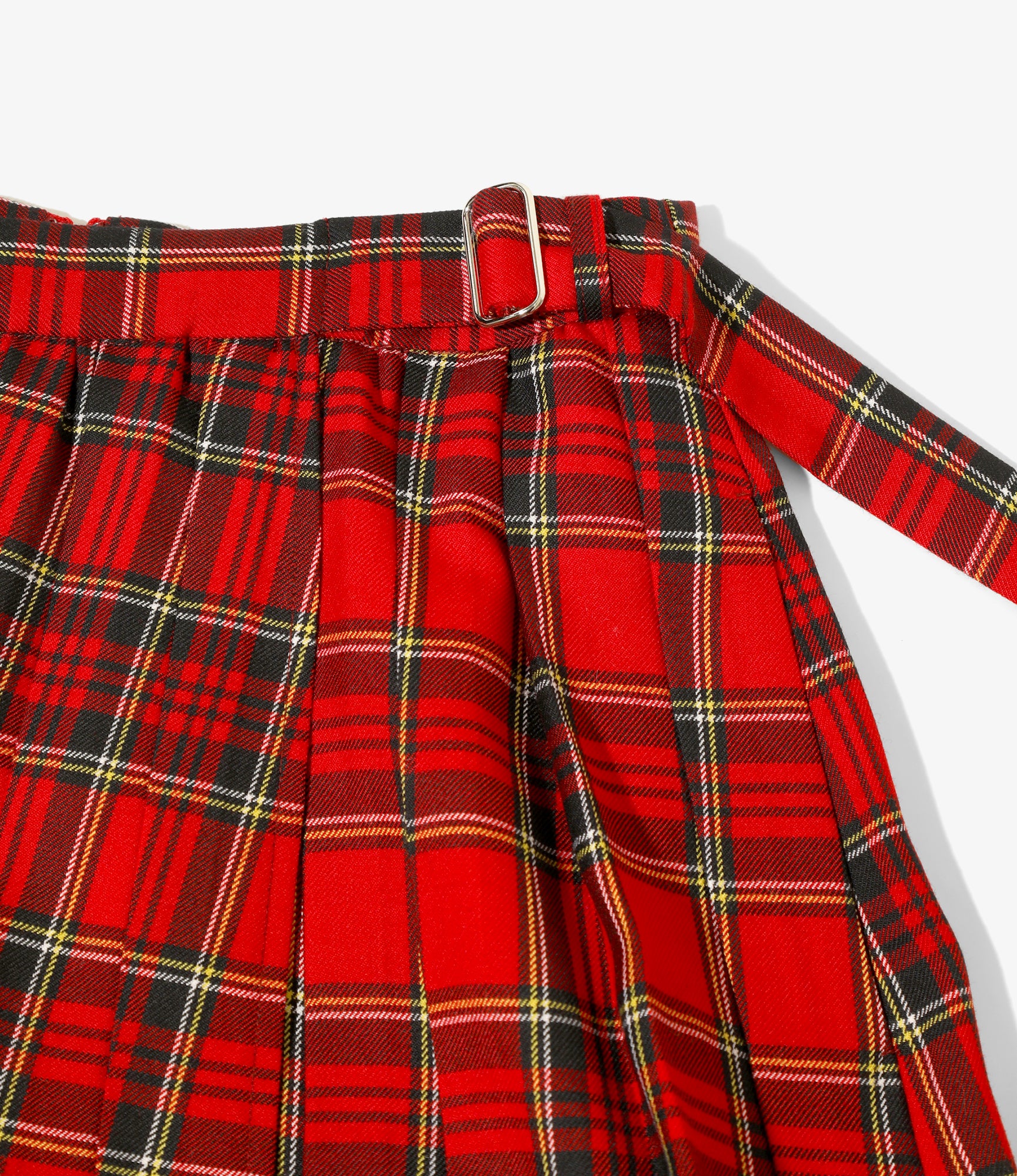 Variation Pleats Skirt - Tartan - Red