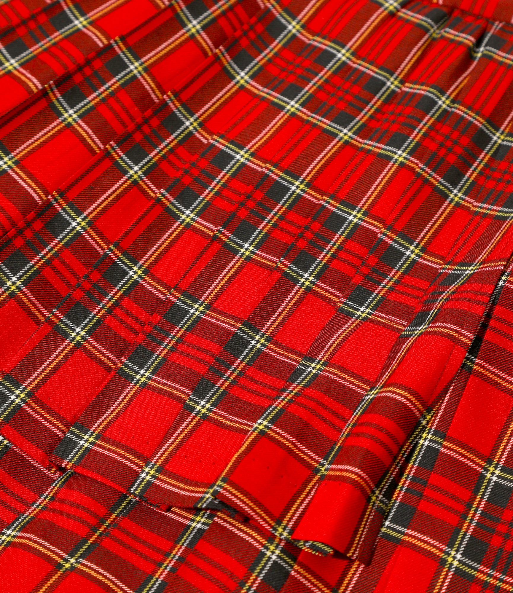 Variation Pleats Skirt - Tartan - Red