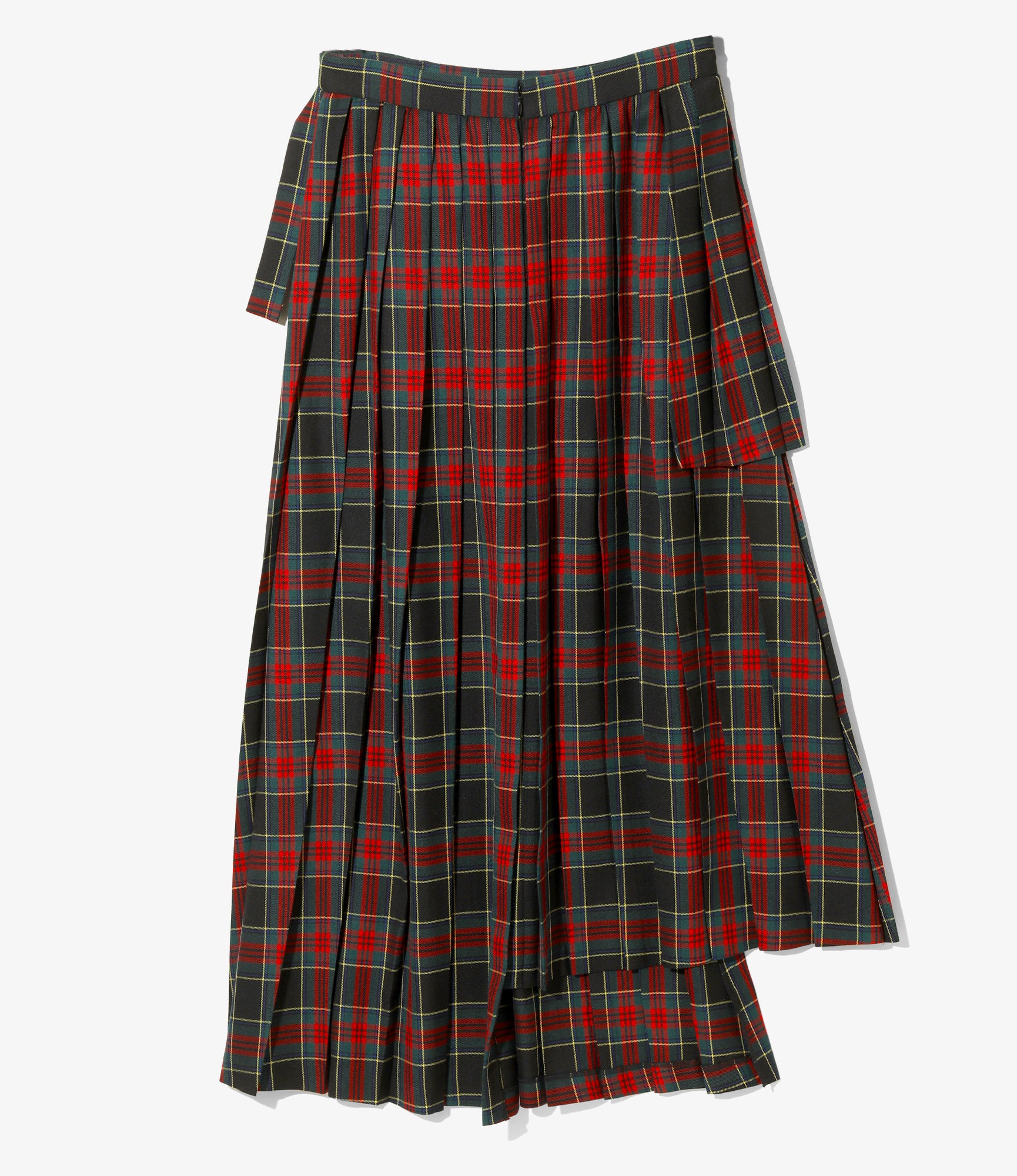 Variation Pleats Skirt - Tartan - Black