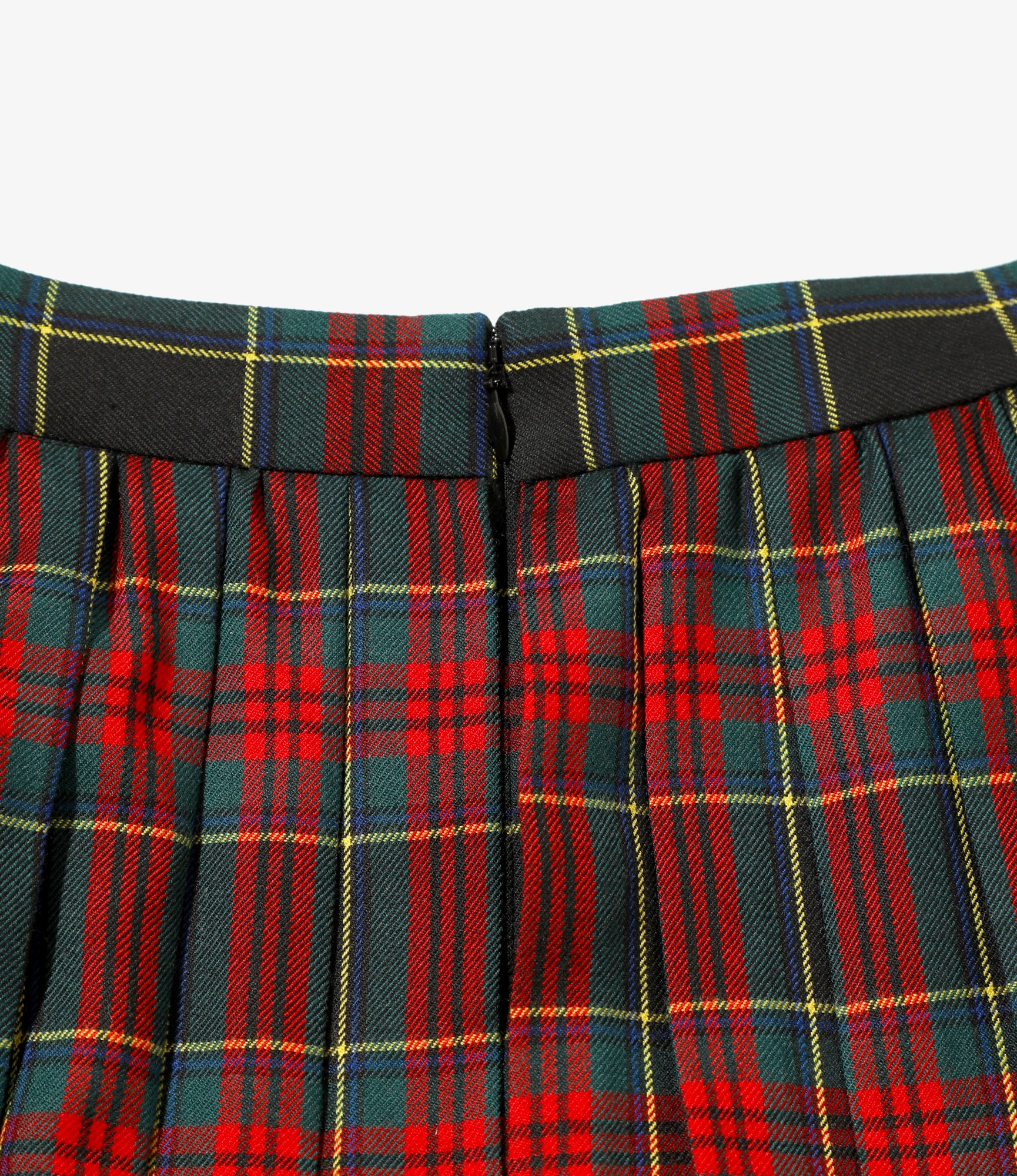 Variation Pleats Skirt - Tartan - Black