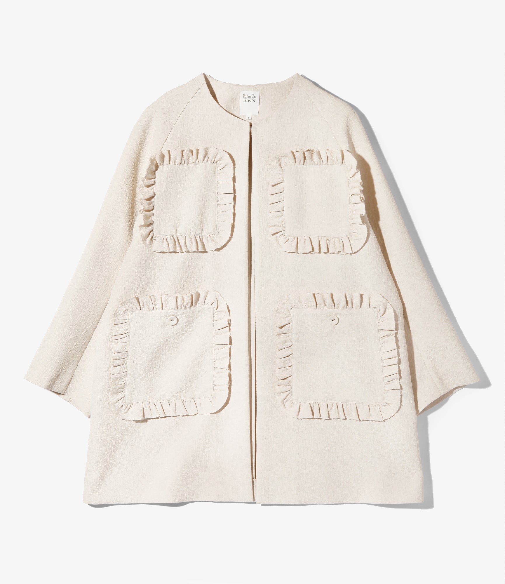 Frill Pocket Coverall - Ivory - Floating Jq.