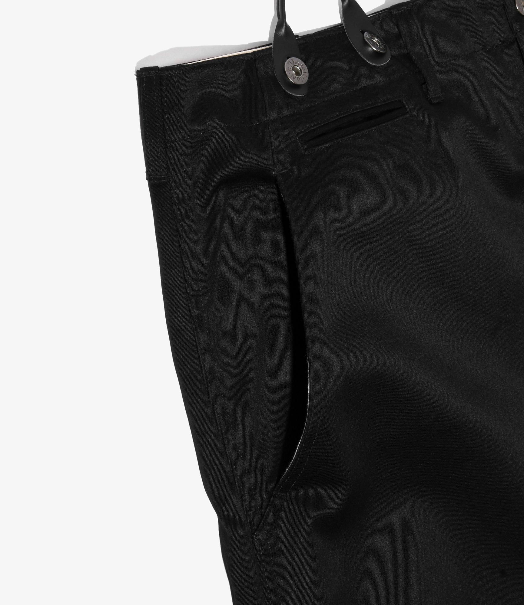 Army Chinos Suspenders Pant - Black