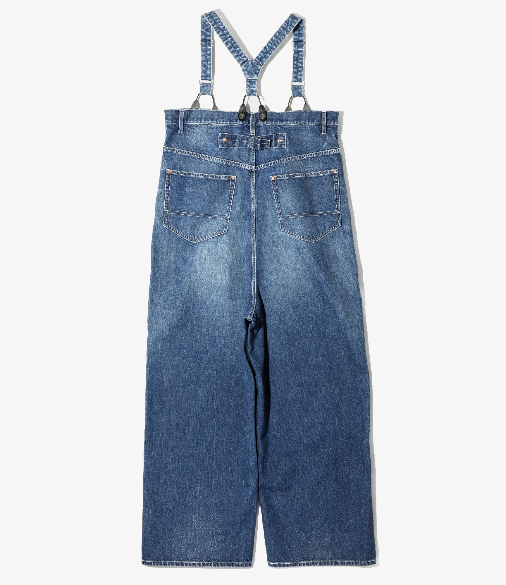 5 Pockets Suspender Pants - Indigo - Denim