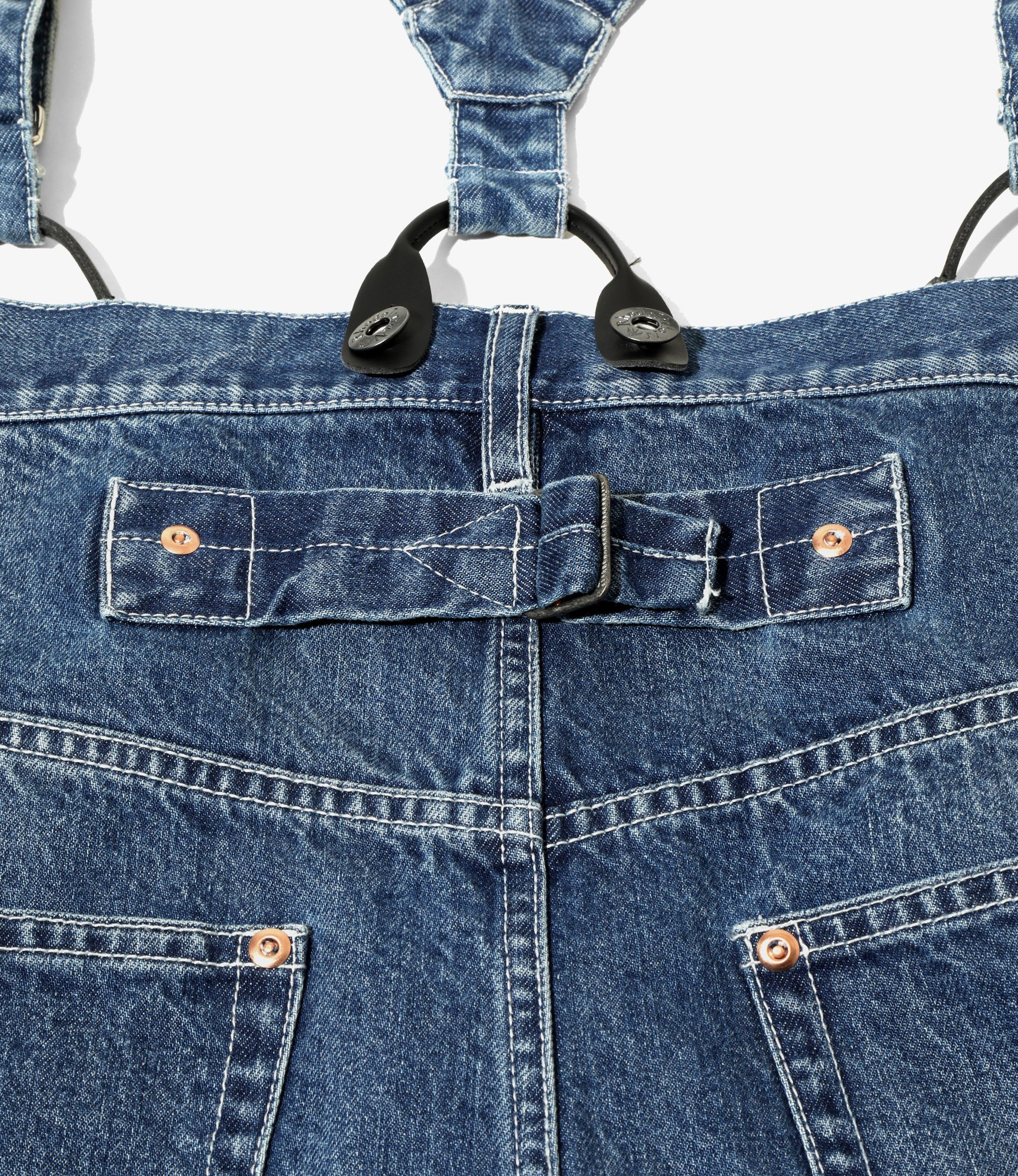 5 Pockets Suspender Pant - Denim - Indigo