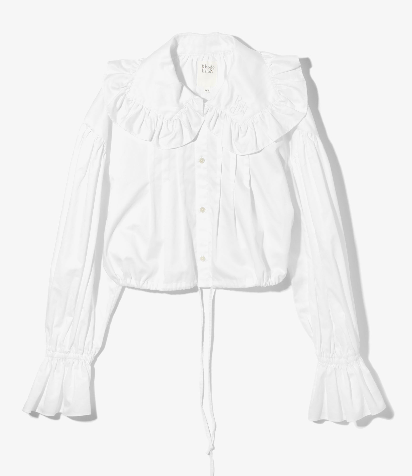 Monogram Stitch Spencer Shirt - White