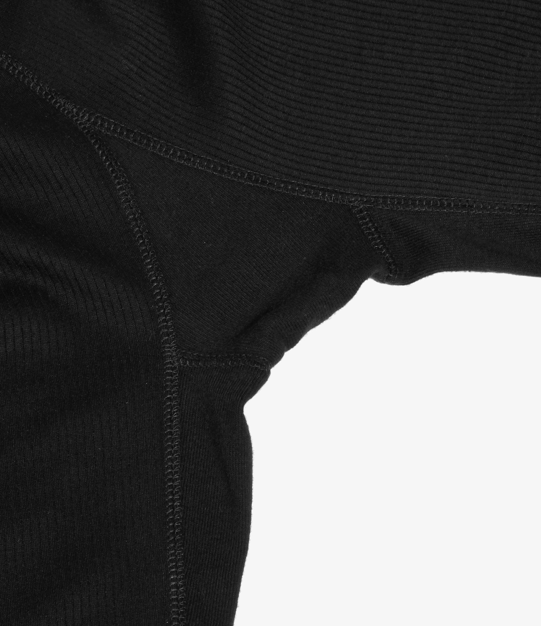 Ribbed Frill Pants - Black