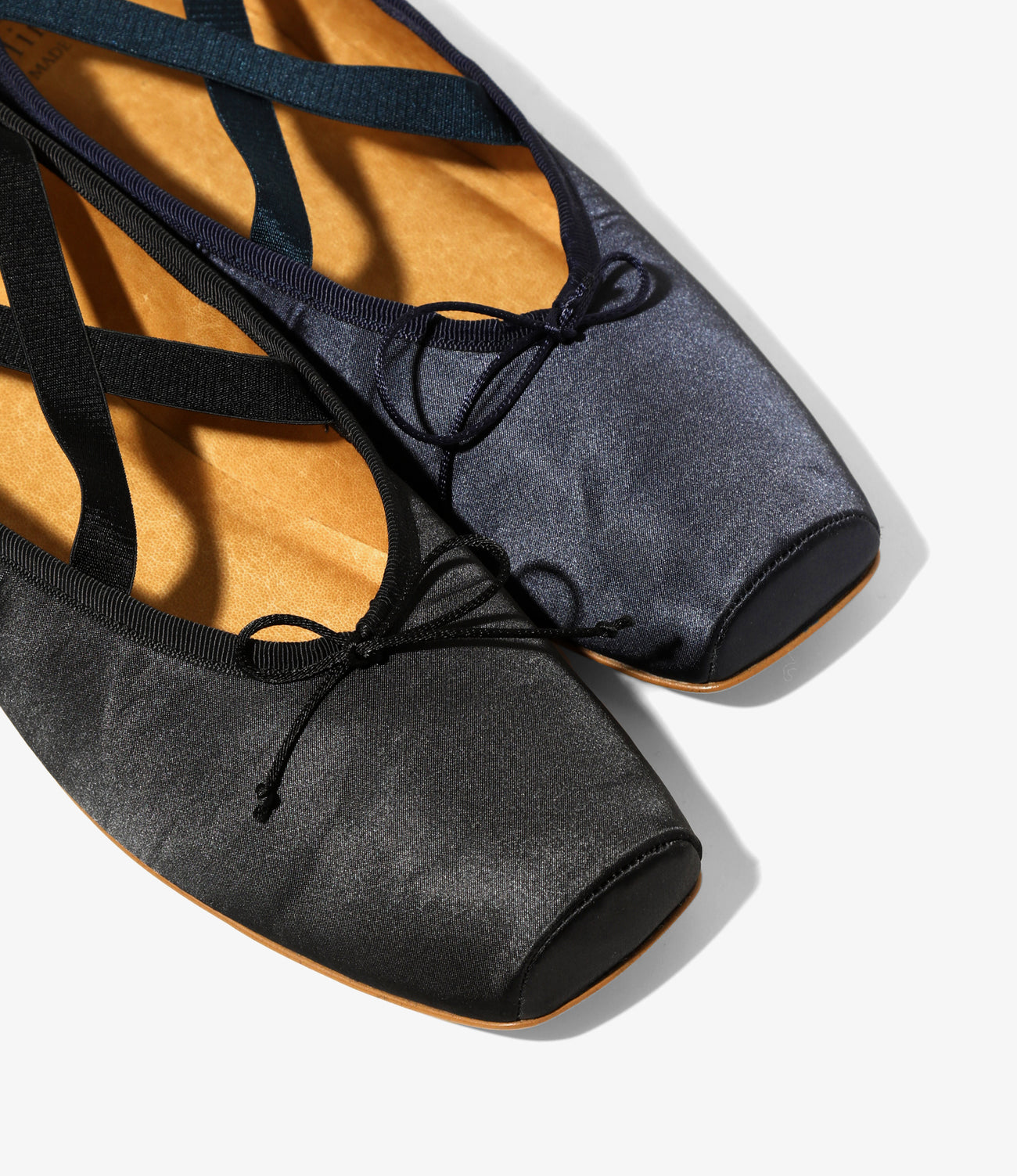 Color Combination Ballet Shoes - Black