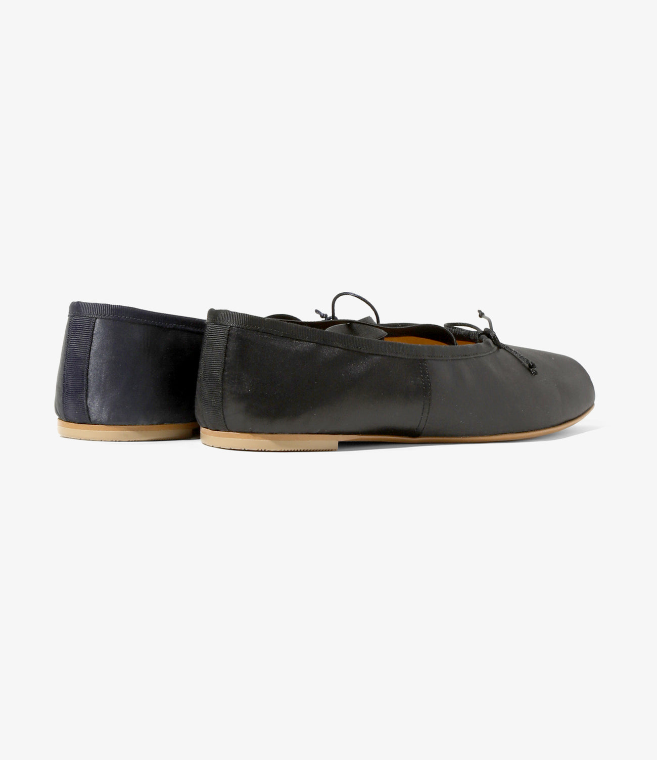 Color Combination Ballet Shoes - Black