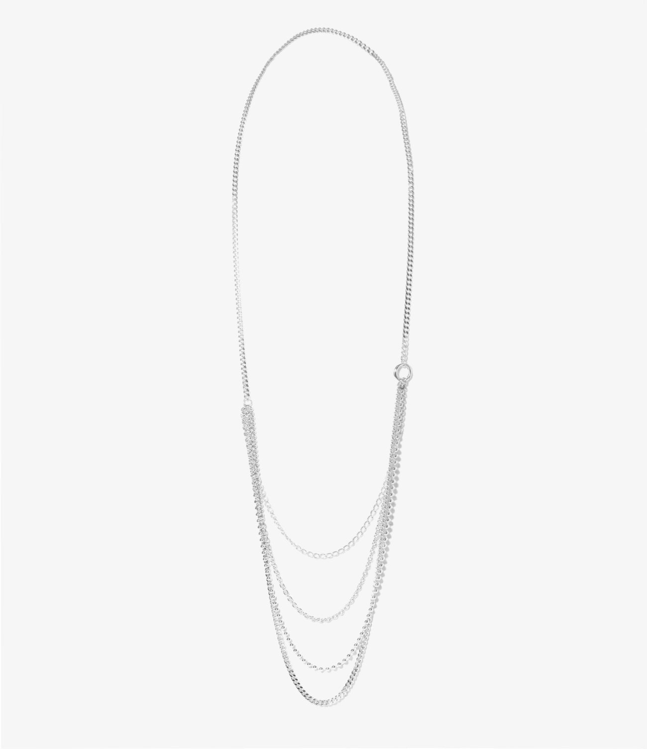 Multi Long Neckless - Chain Silver