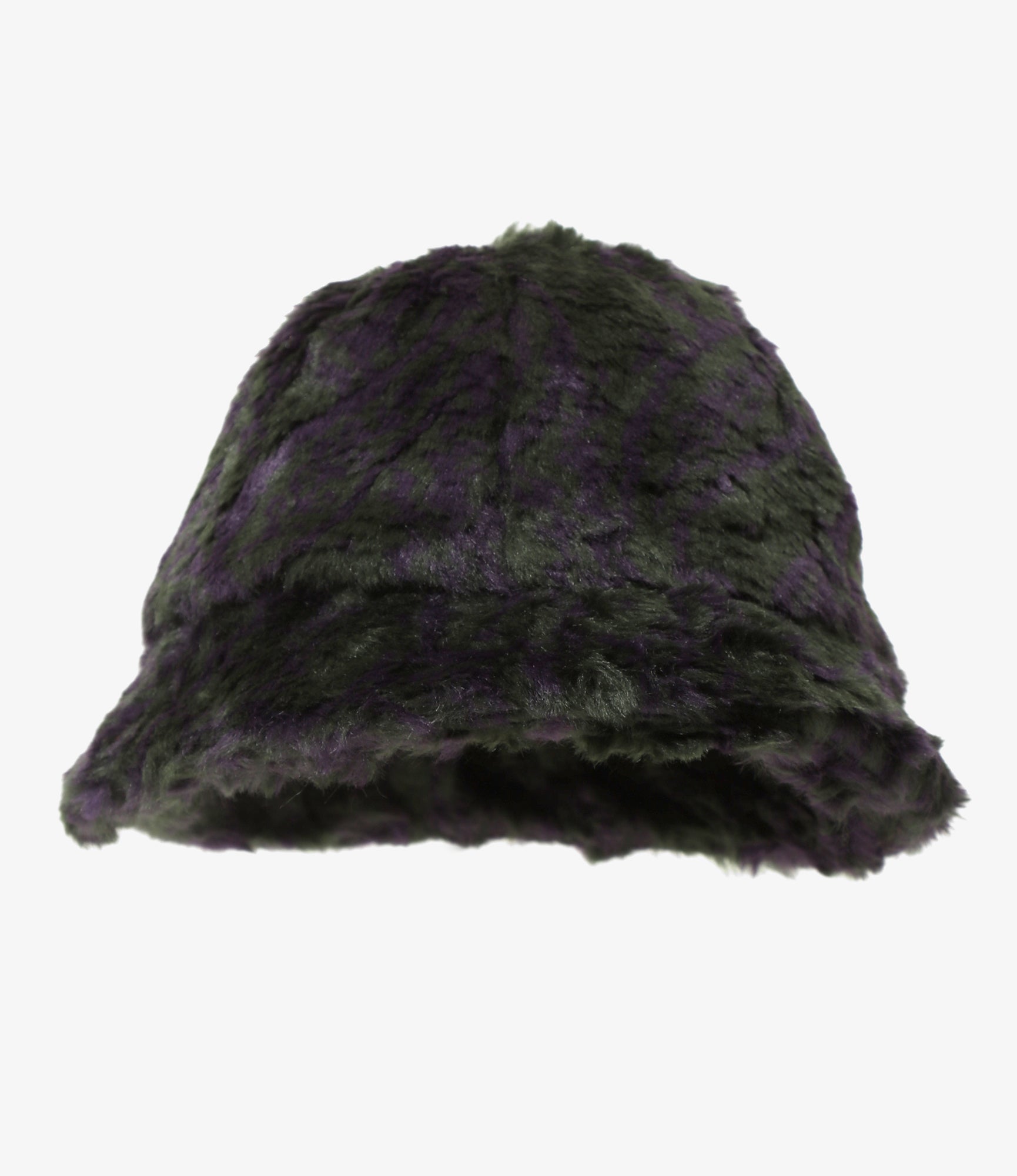 Bermuda Hat - Green / Purple - Acrylic Fur / Paisley