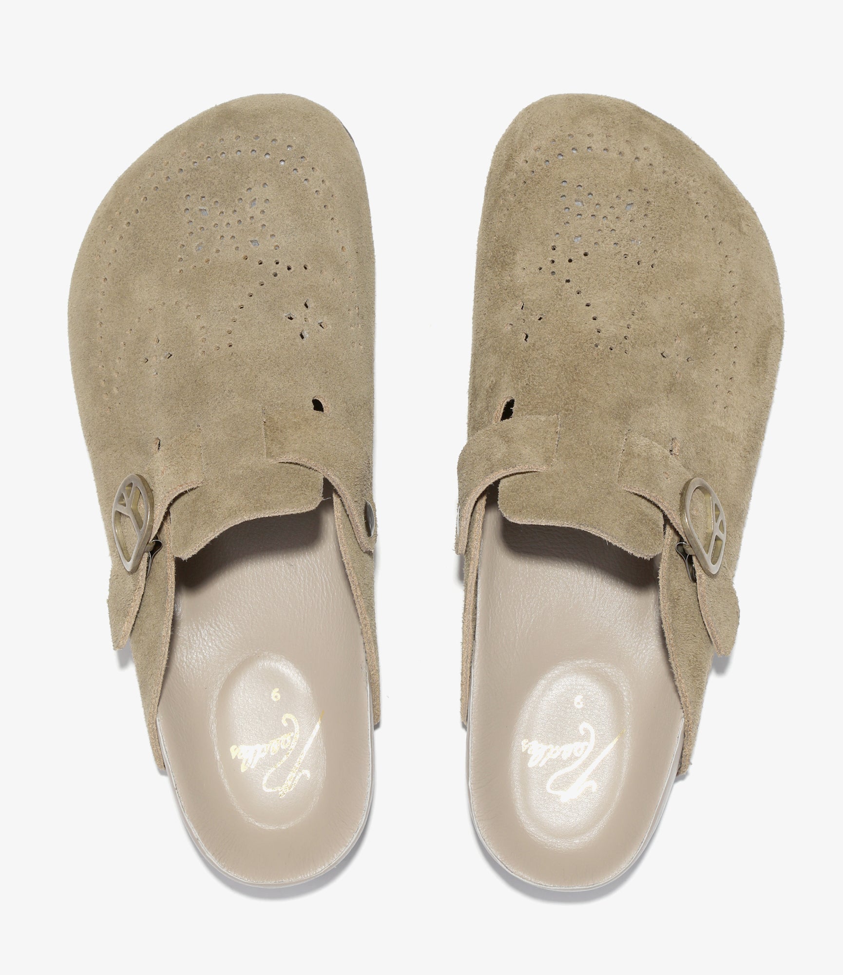 Clog Sandal - Taupe - Suede Leather