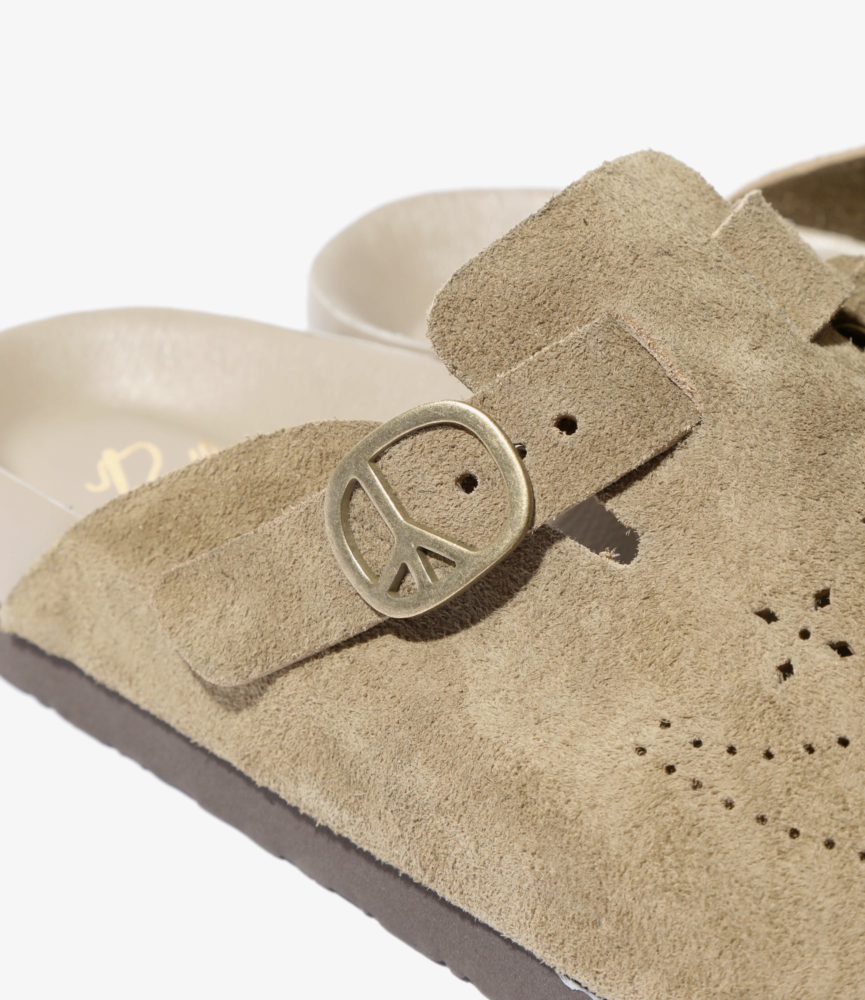 Clog Sandal - Taupe - Suede