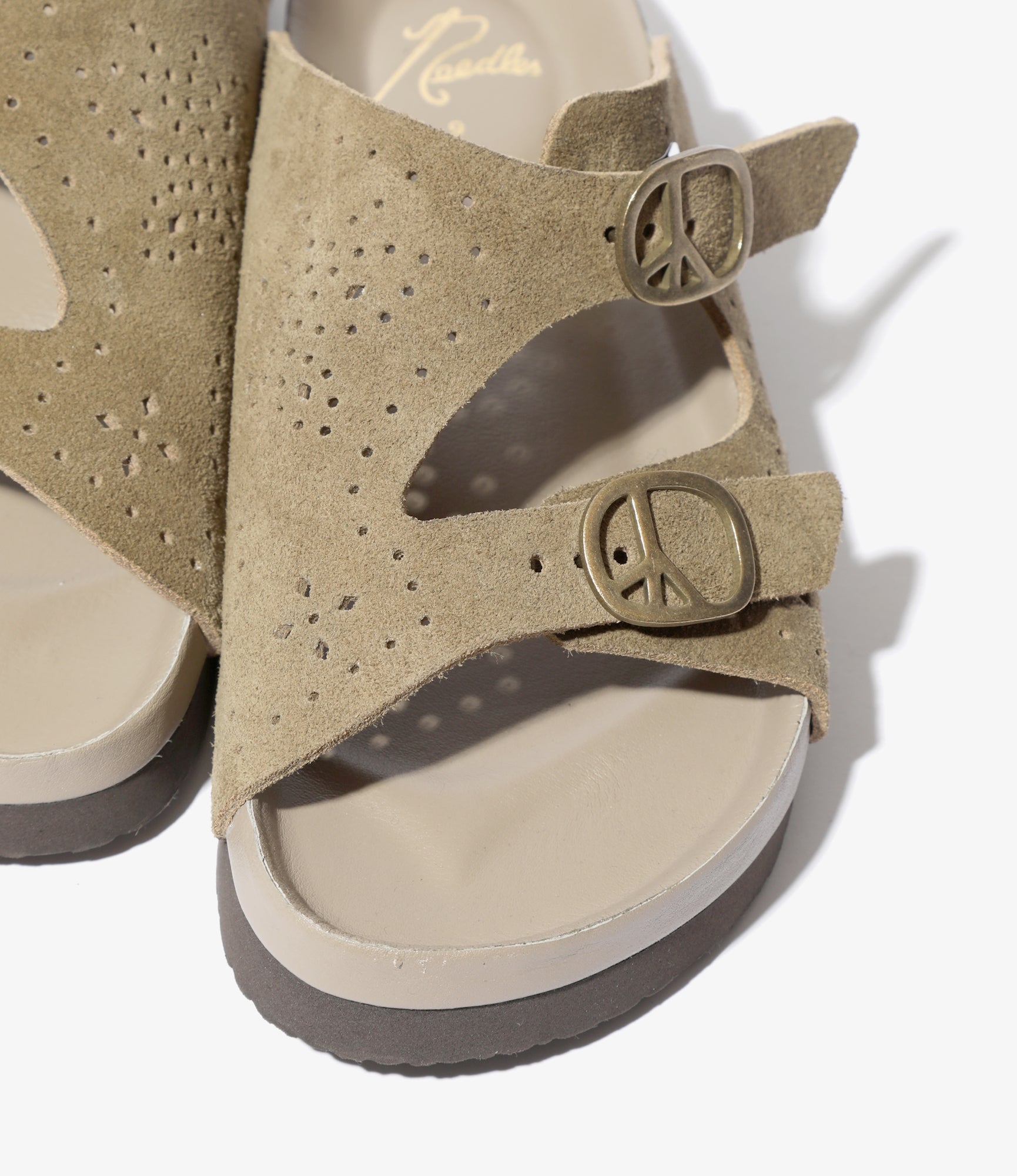 Double Strap Sandal - Taupe - Suede Leather