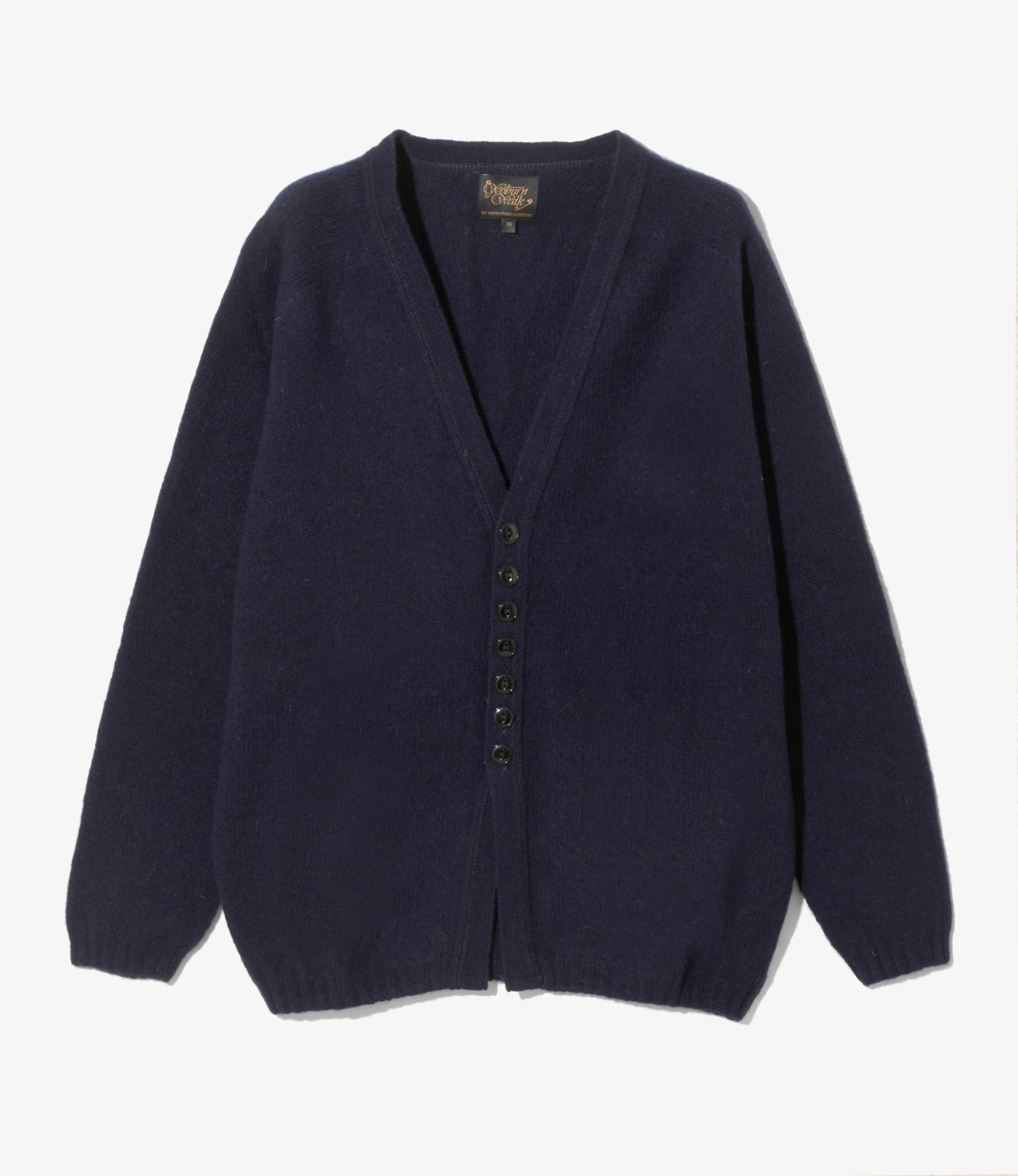 Fisherman Cardigan - Navy Shetland