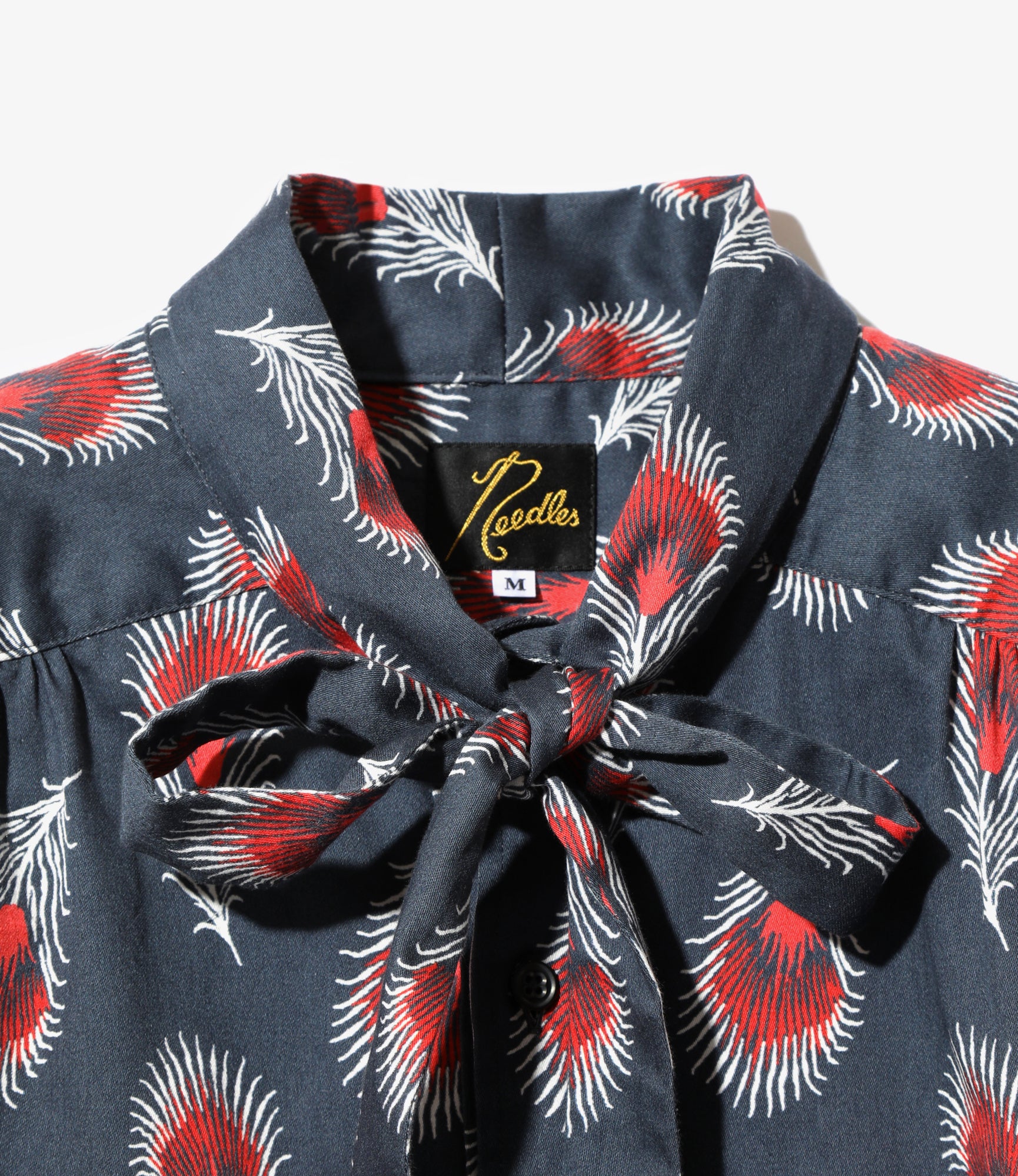 Ascot Collar EDW Shirt - Feather - Cotton Sateen / Printed