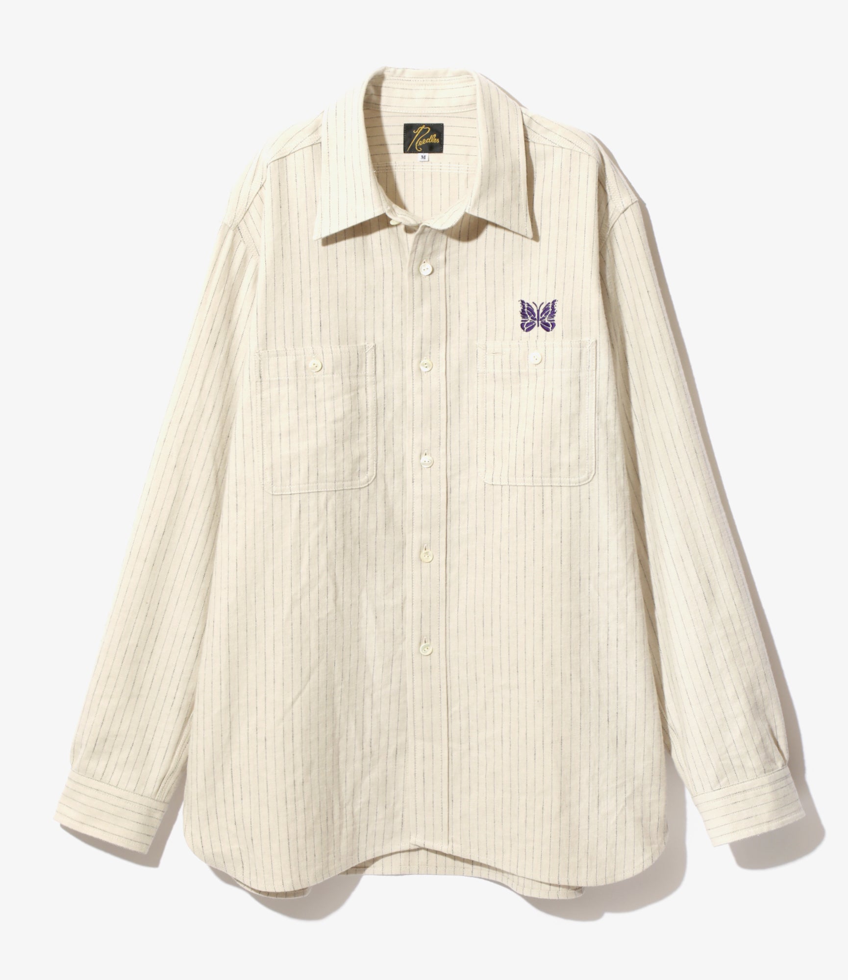 Work Shirt - Off White - C/L/W Pin Stripe Twill