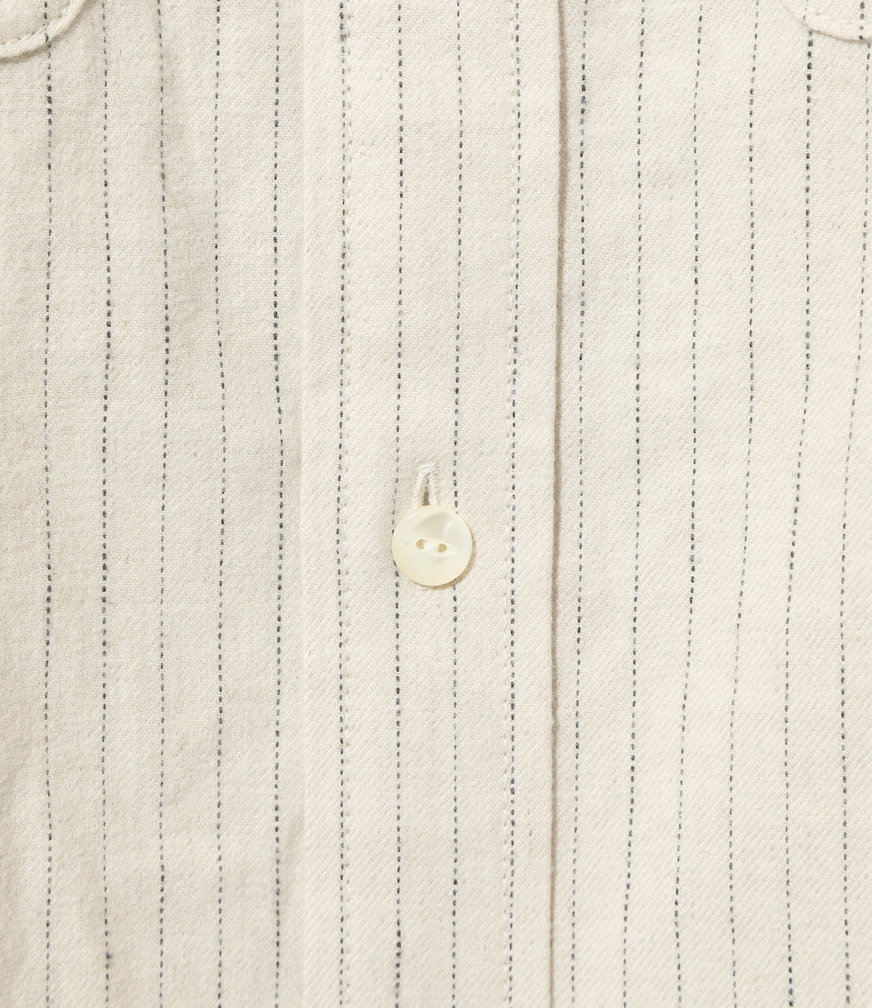 Work Shirt - Off White - C/L/W Pin Stripe Twill | Nepenthes New York