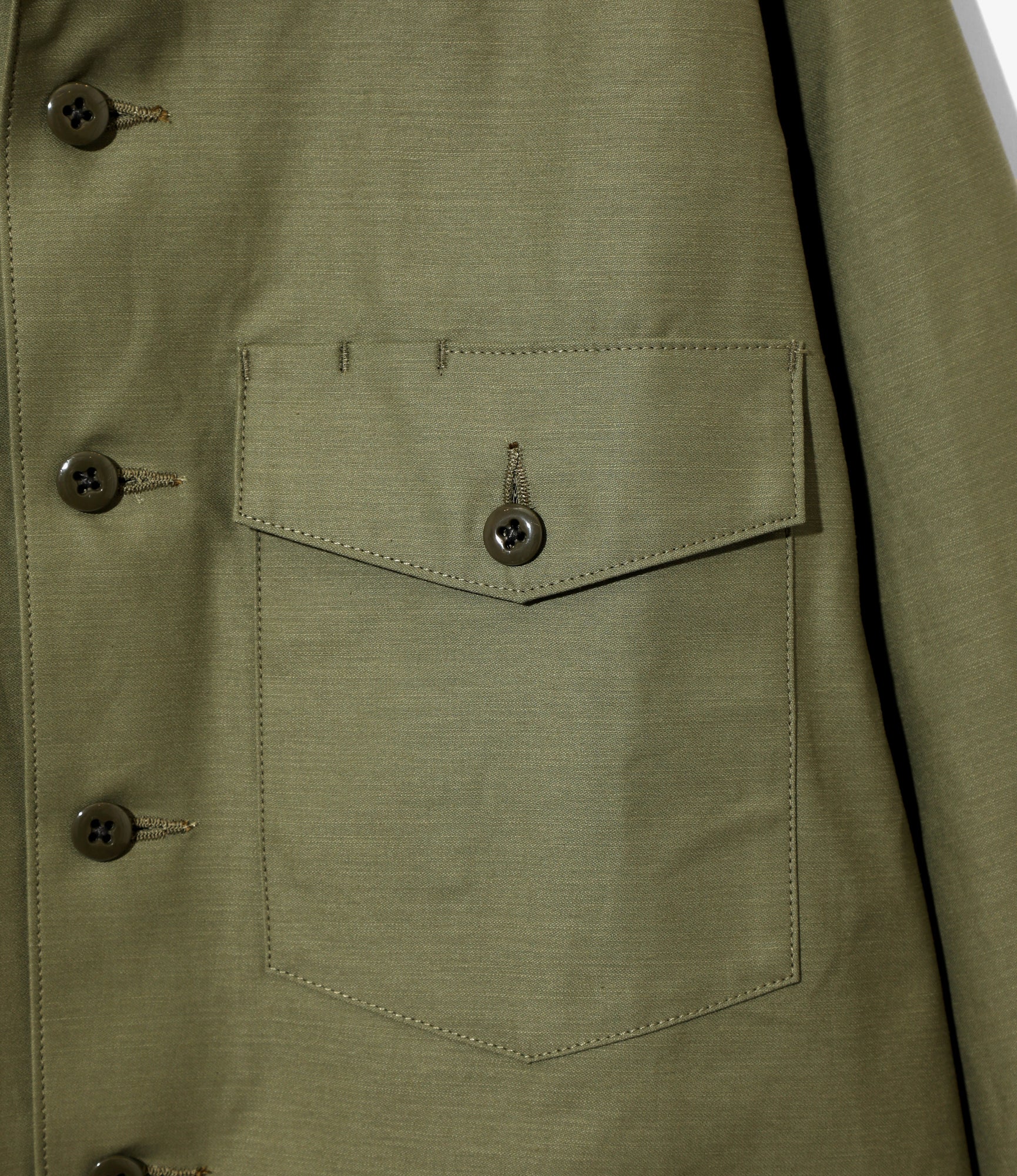 L/S Fatigue Shirt - Olive - Back Sateen