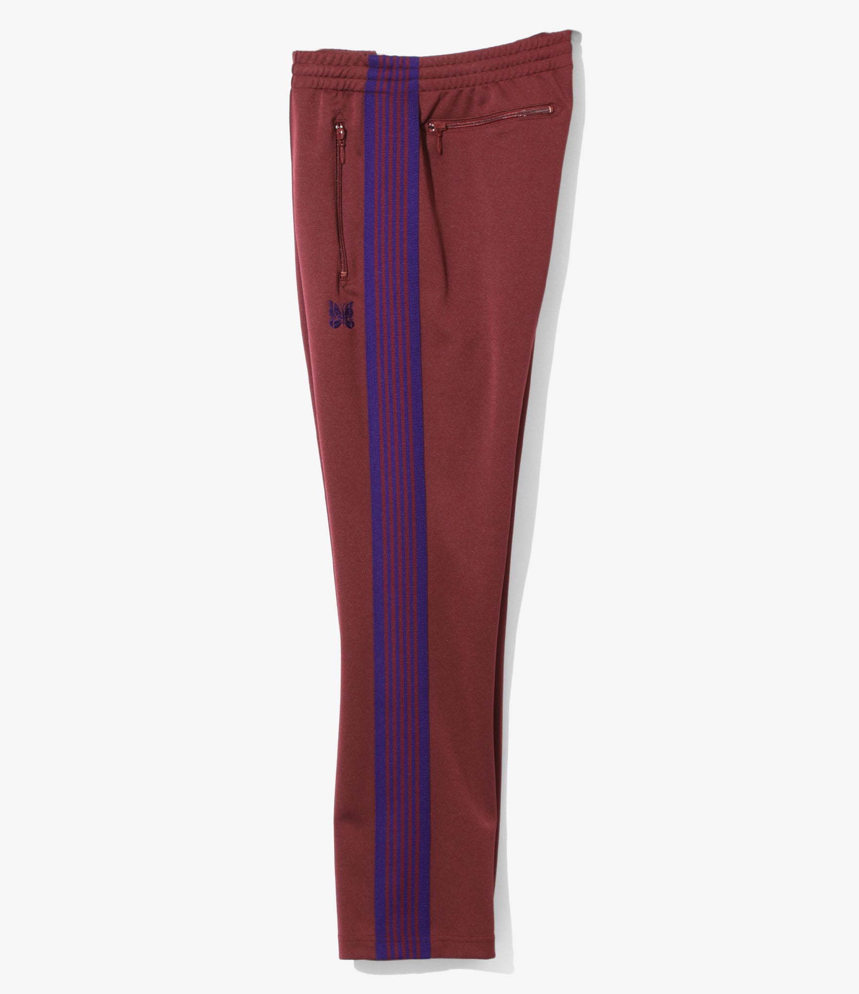 Narrow Track Pant - Wine - Poly Smooth