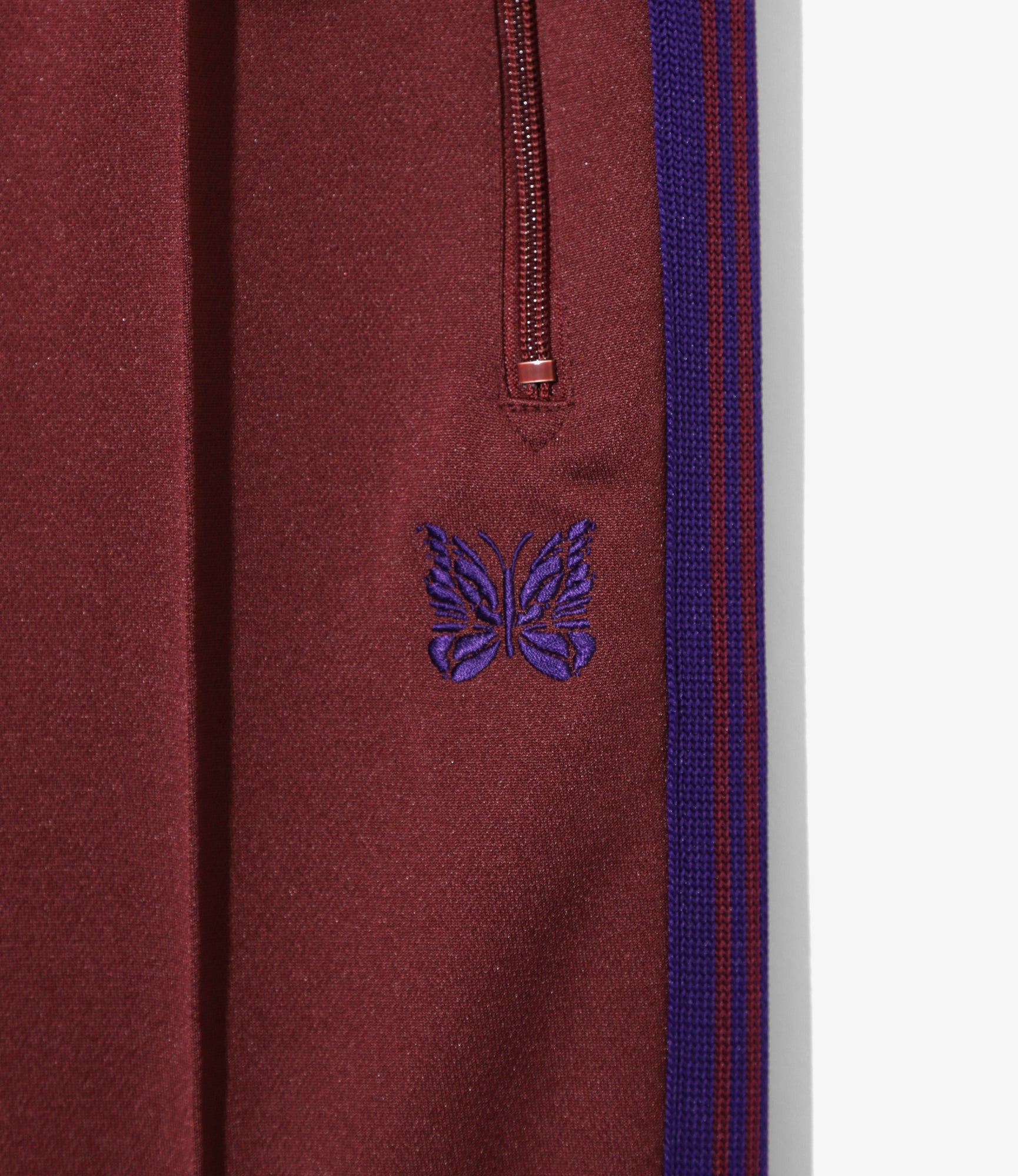 Boot-Cut Track Pant- Wine - Poly Smooth | Nepenthes New York