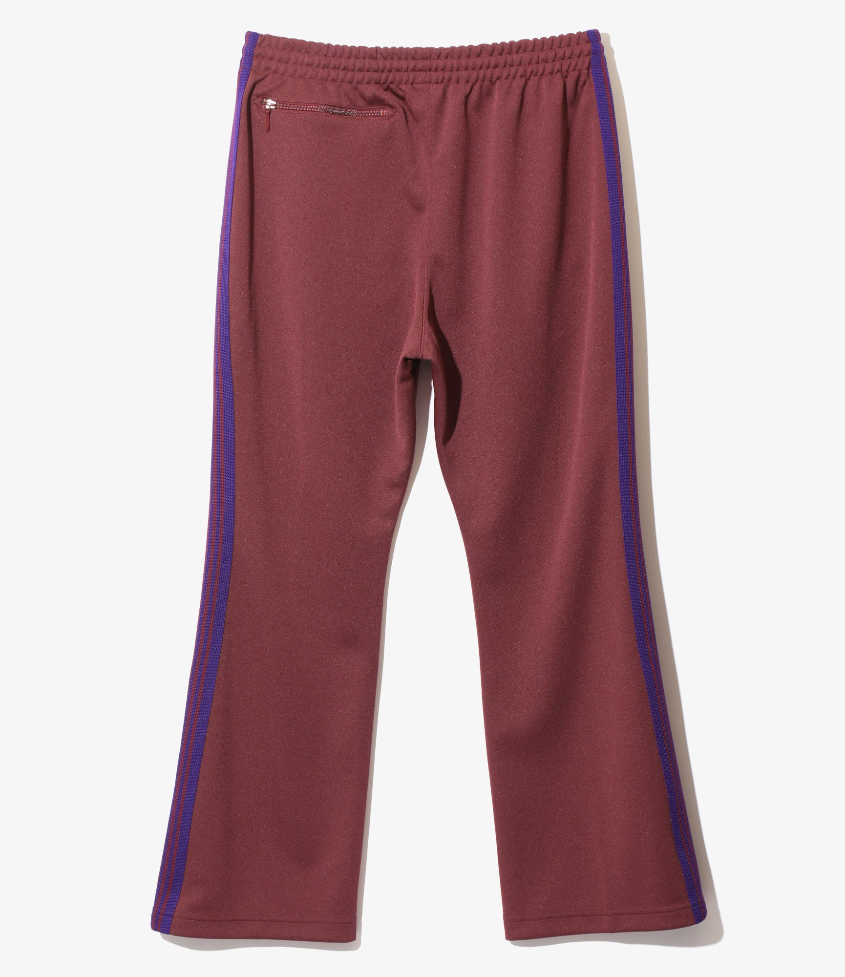 Boot-Cut Track Pant- Wine - Poly Smooth