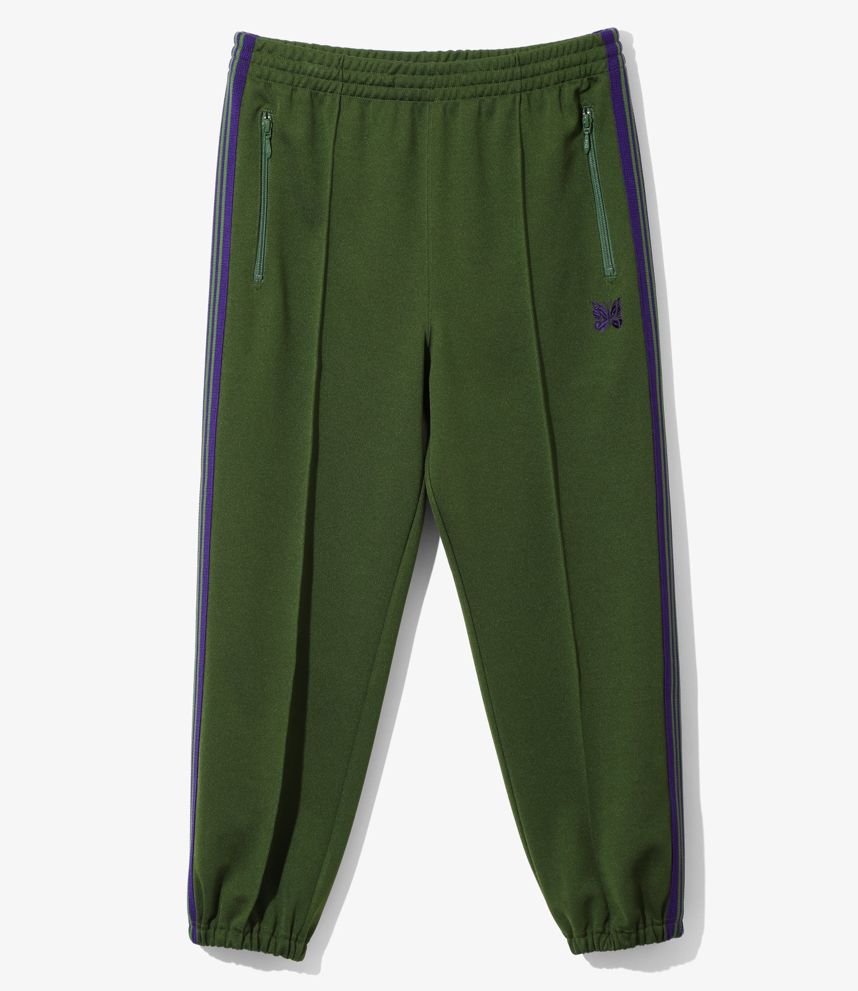 Zipped Track Pant- Ivy Green- Poly Smooth