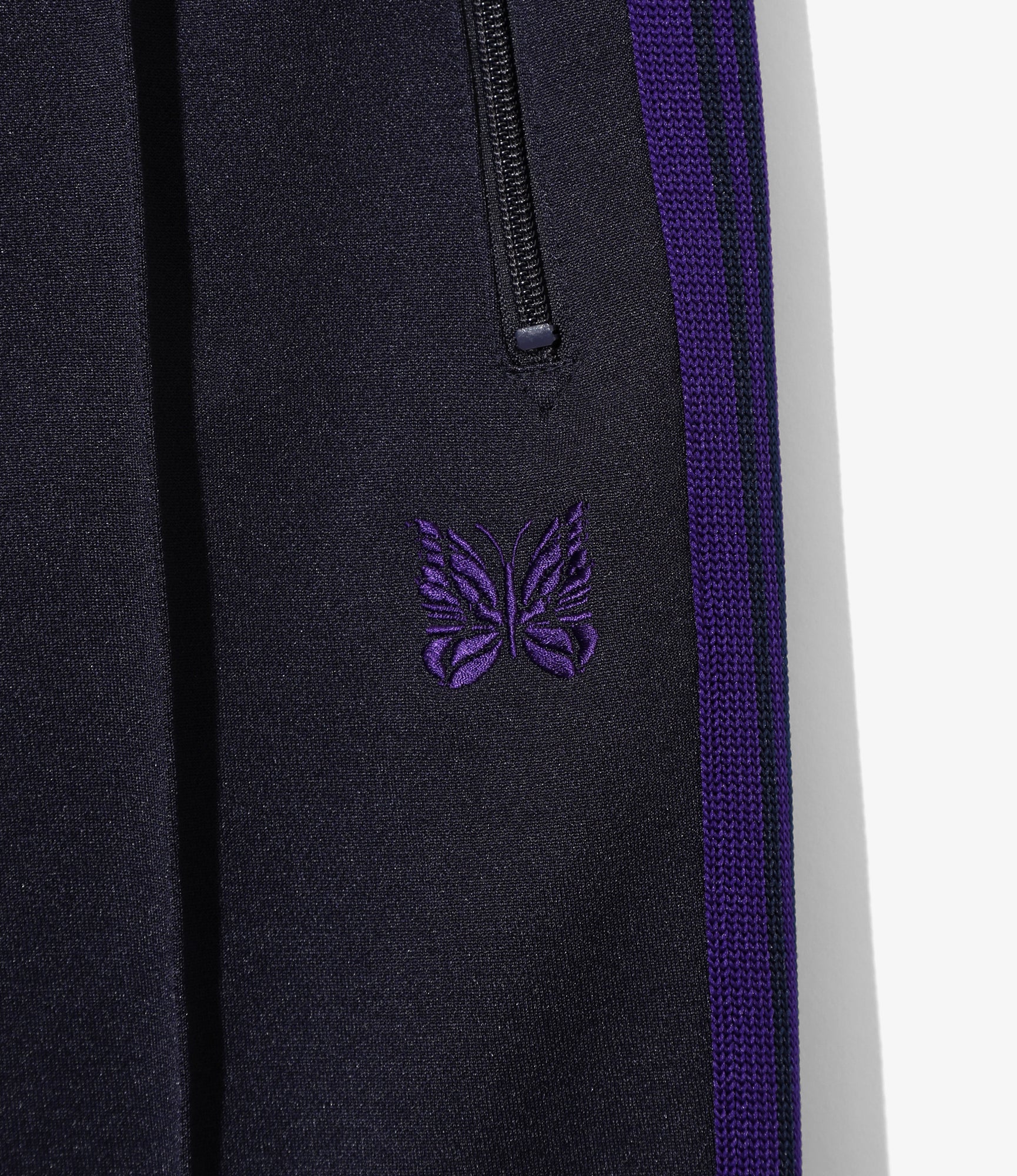 Zipped Track Pant- Navy - Poly Smooth