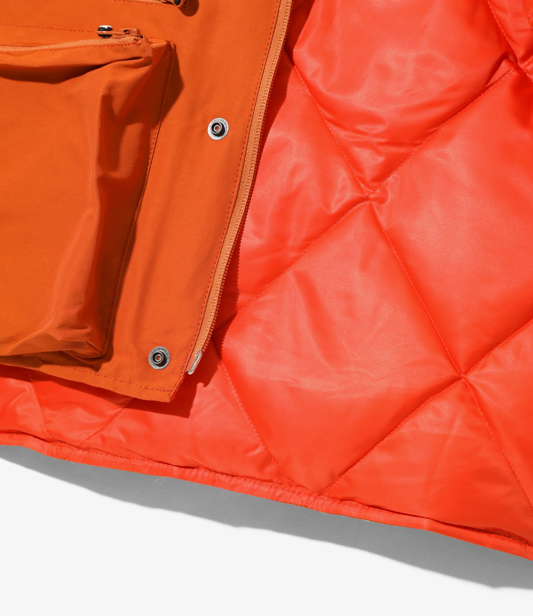 Multi-Pocket Zipped Vest - Orange - C/N Grosgrain