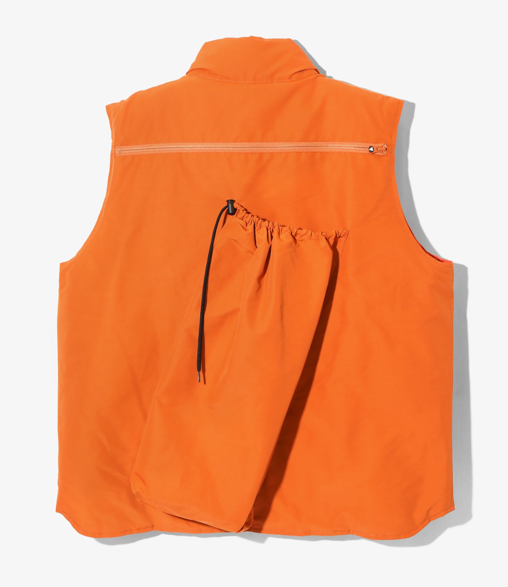 Multi-Pocket Zipped Vest - Orange - C/N Grosgrain